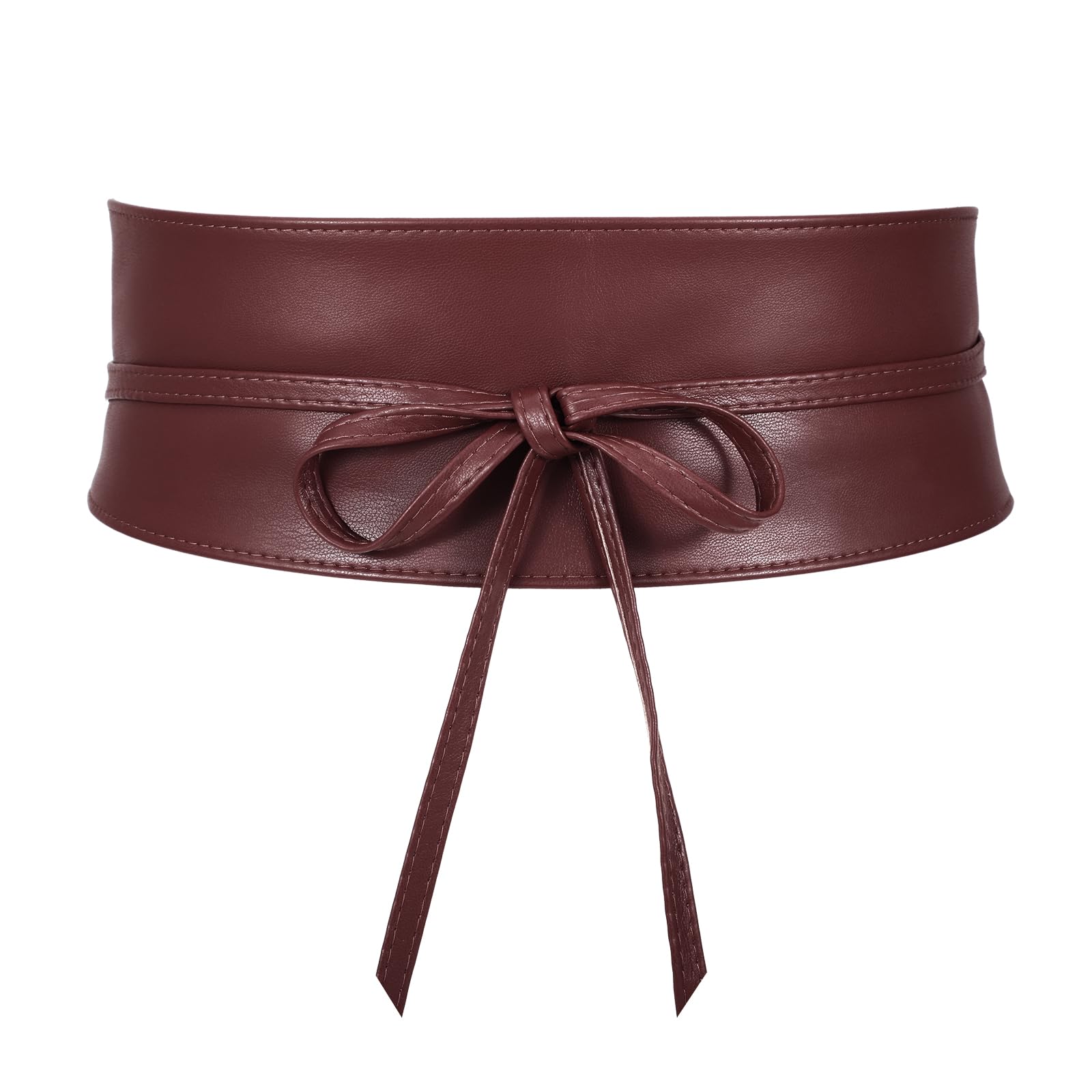 JASGOOD Women's Fashion Leather Obi Style Belt,Wide Wrap Waist Band Chic Belt
