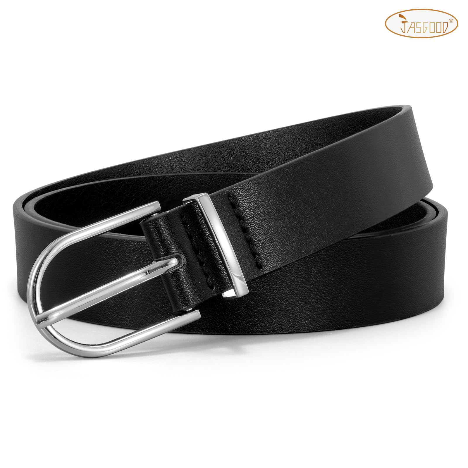 JASGOOD Women’s Leather Belts for Jeans Pants Fashion Ladies Belt with Gold Buckle - JASGOOD OFFICIAL