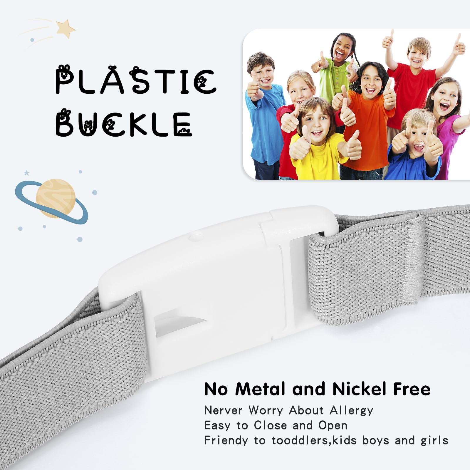 JASGOOD Kids Adjustable Elastic Belt for Boys Girls and Toddlers Nickel Free Stretch Belts for Pants Jeans