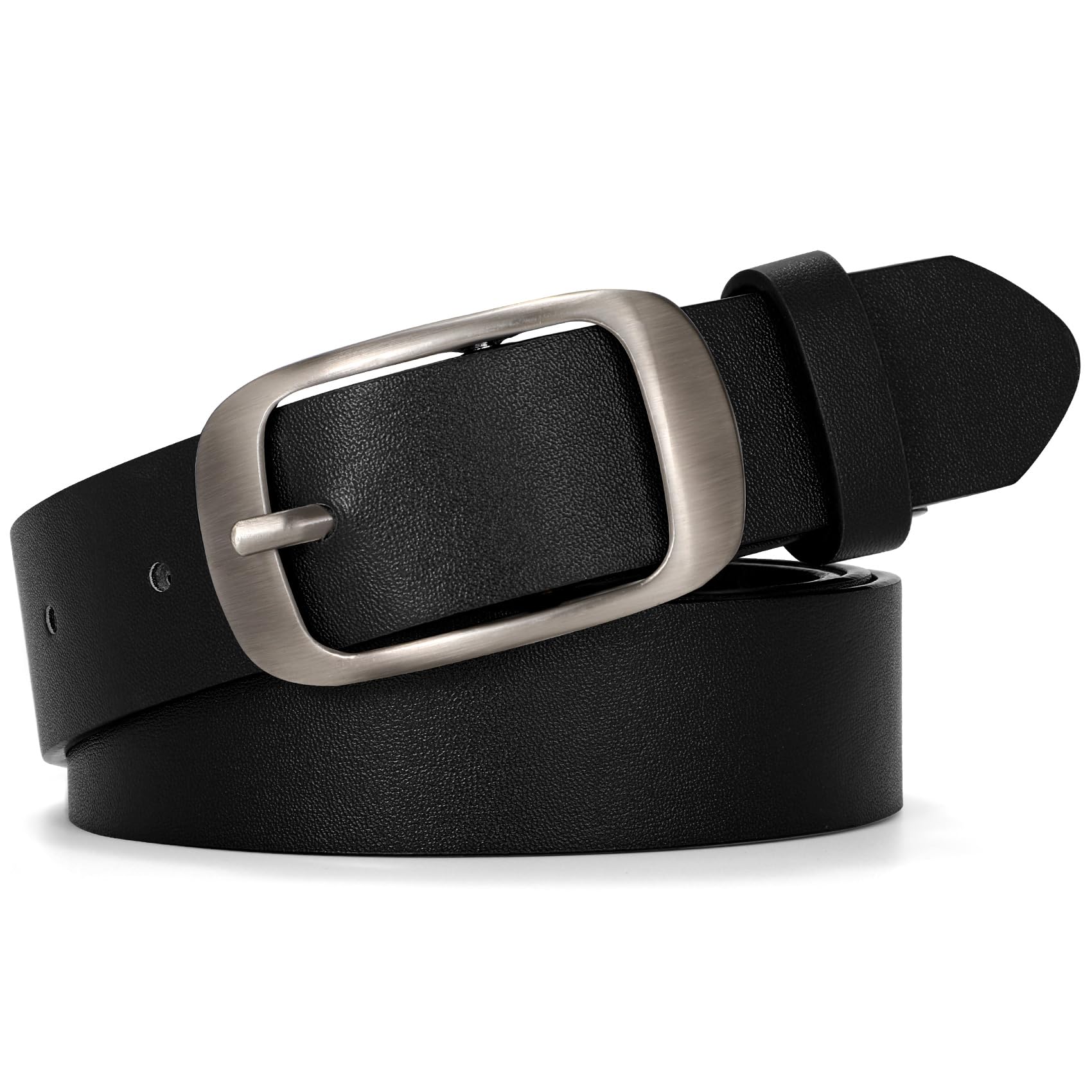 WERFORU Plus Size Belt for Women Leather Belt with Metal Buckle Ladies Casual Belt for Jeans Pants - JASGOOD OFFICIAL