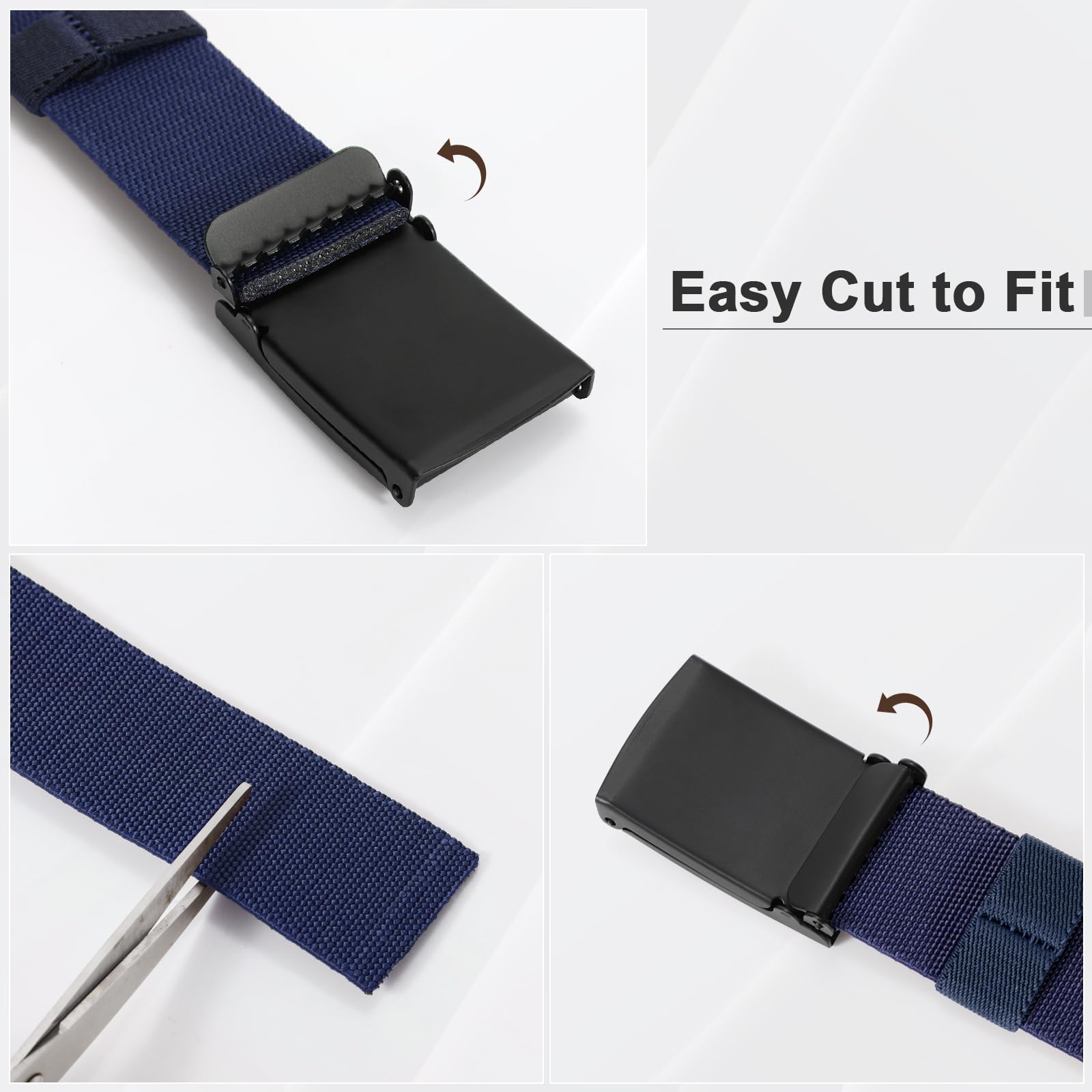 JASGOOD 2 Pack Stretch Web Belt for Men with Metal Buckle Outdoor Work Sports Hunting Hiking
