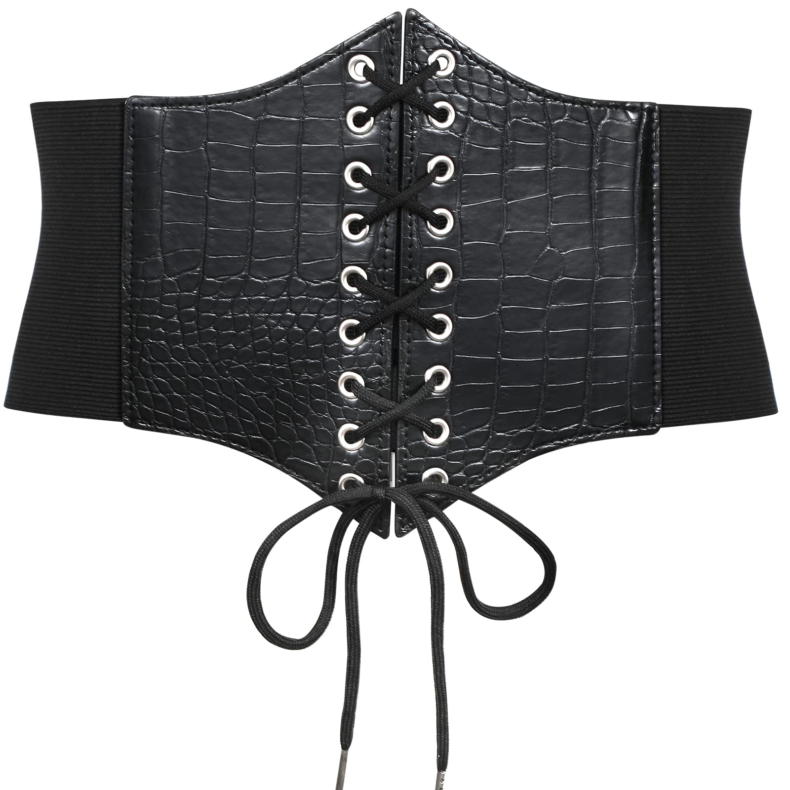 JASGOOD Women’s Elastic Costume Waist Belt Lace-up Tied Waspie Corset Belts for Women - JASGOOD OFFICIAL