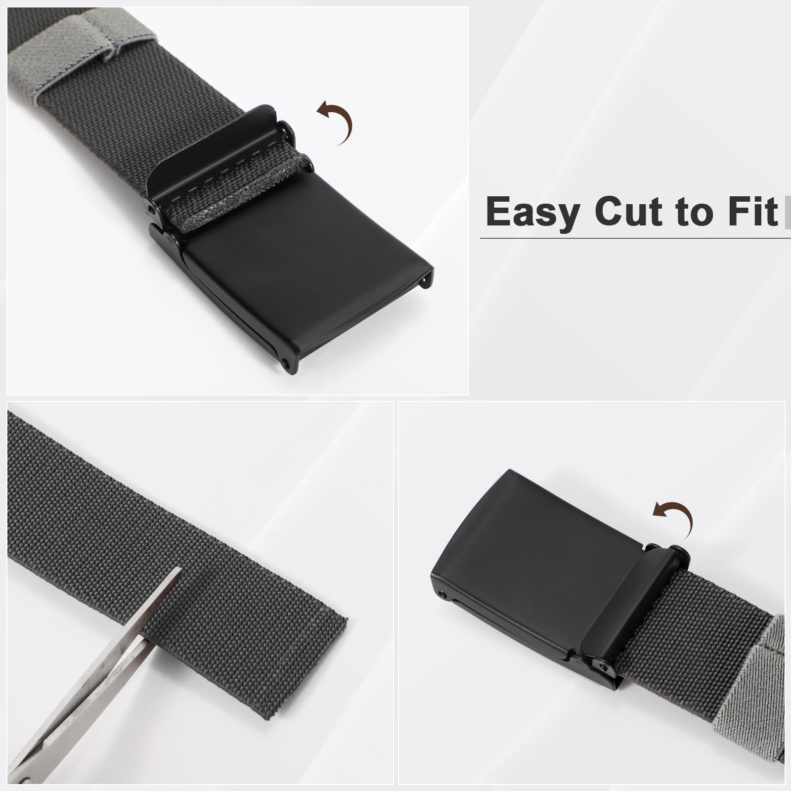 JASGOOD 2 Pack Stretch Web Belt for Men with Metal Buckle Outdoor Work Sports Hunting Hiking