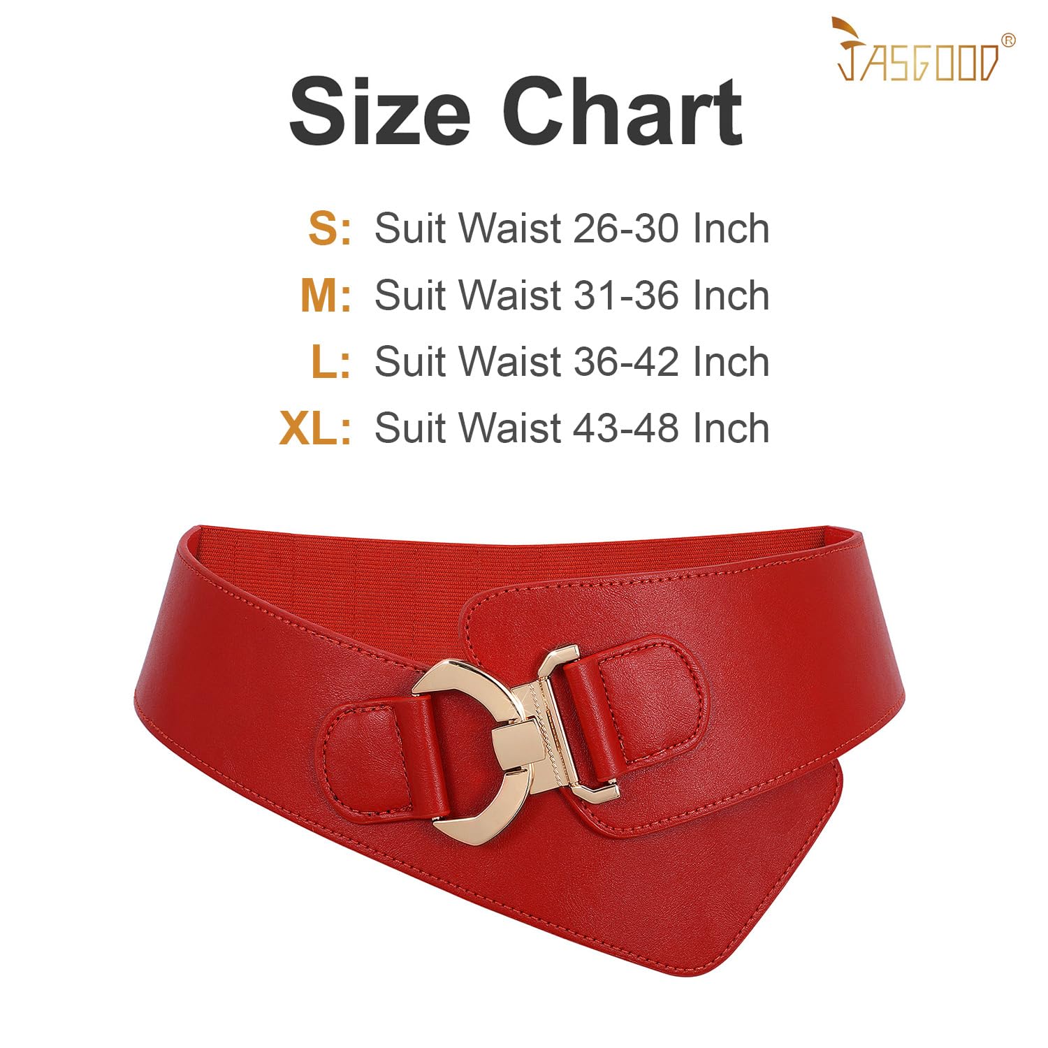 JASGOOD Wide Elastic Stretch Waist Belt Women's Adjustable Fashion Dress Belt - JASGOOD OFFICIAL