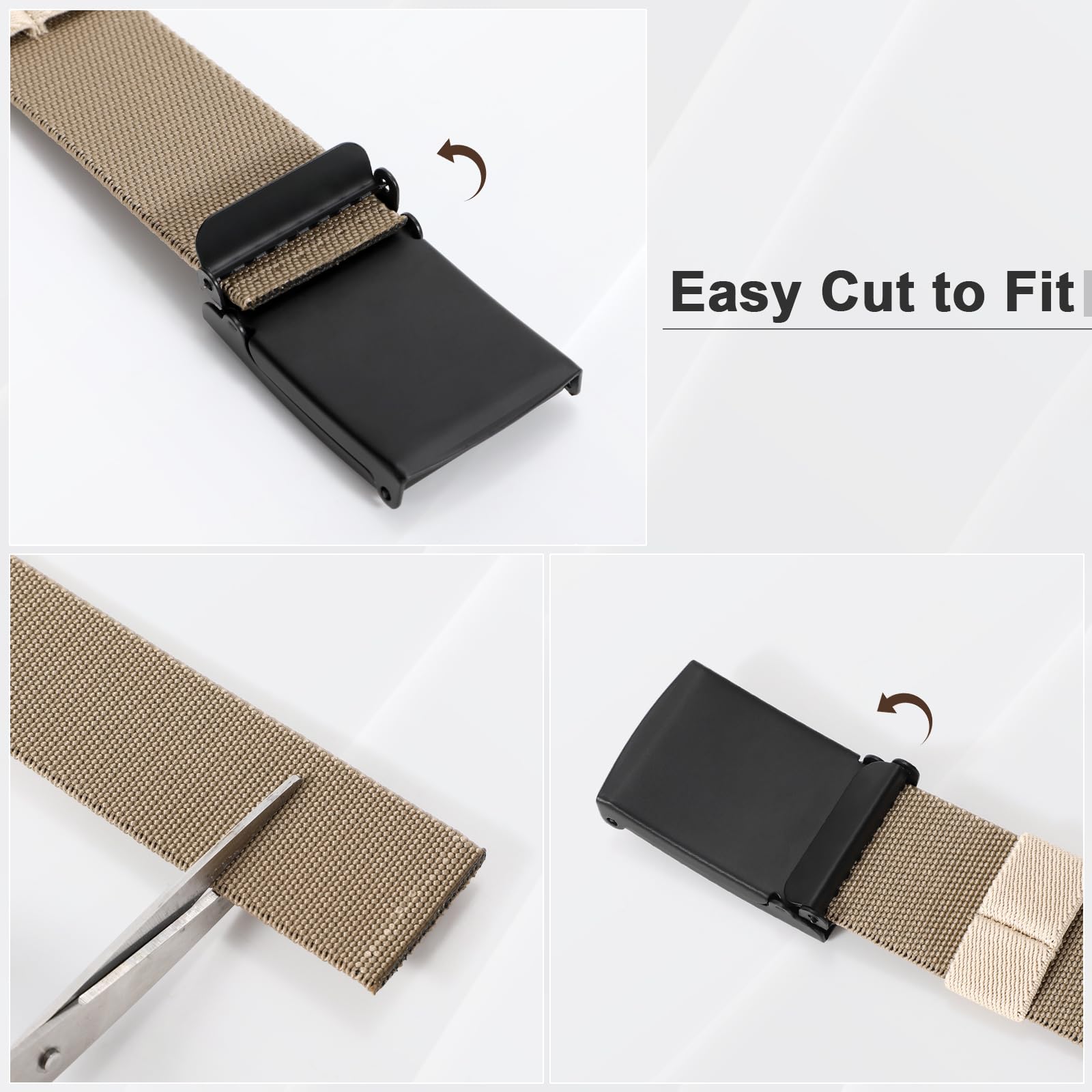 JASGOOD 2 Pack Stretch Web Belt for Men with Metal Buckle Outdoor Work Sports Hunting Hiking