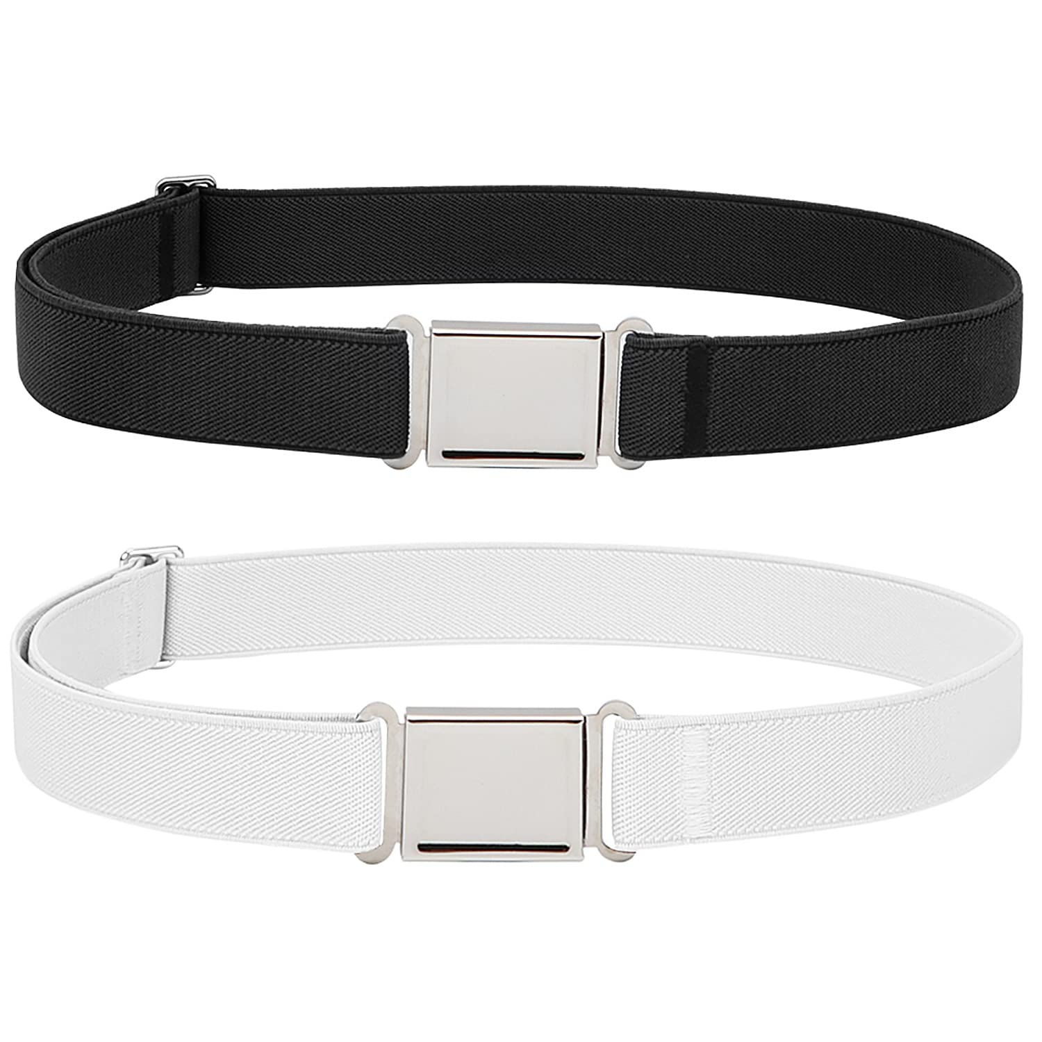 JASGOOD Kids Adjustable Magnetic Belt Boys Girls Elastic Belt with Easy Magnetic Buckle for Back to School Girls