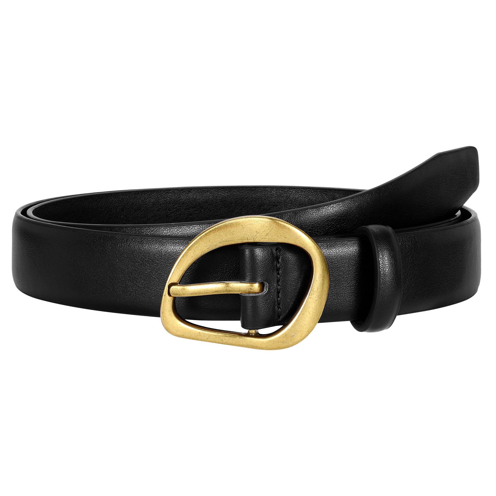 JASGOOD Leather Belts for Women Cute Casual Waist Belt with Gold Buckle Ladies for Jeans Pants Dresses - JASGOOD OFFICIAL