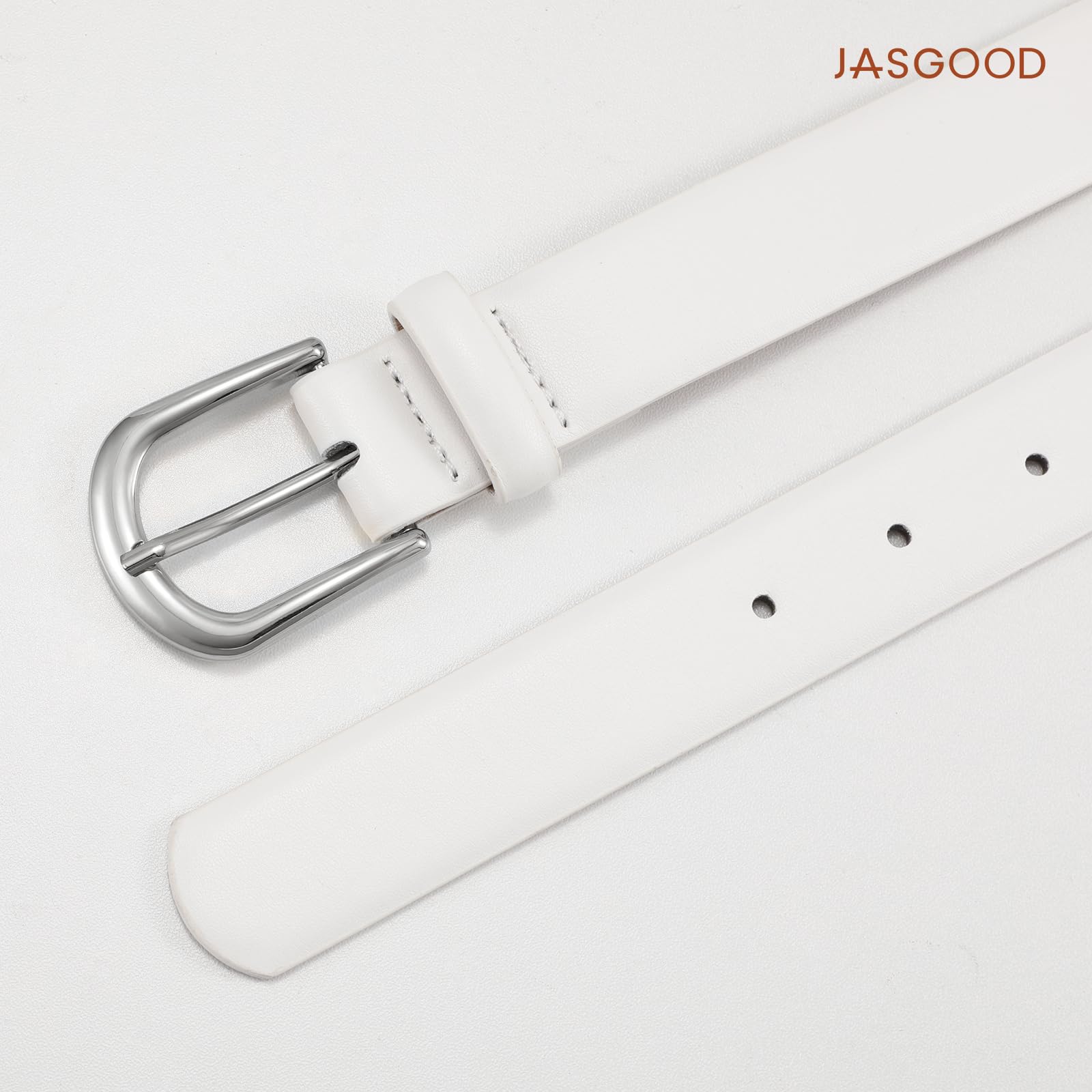 JASGOOD Leather Belt Women Belts for Jean Pants with Gold Buckle Fashion Ladies Waist Belt - JASGOOD OFFICIAL