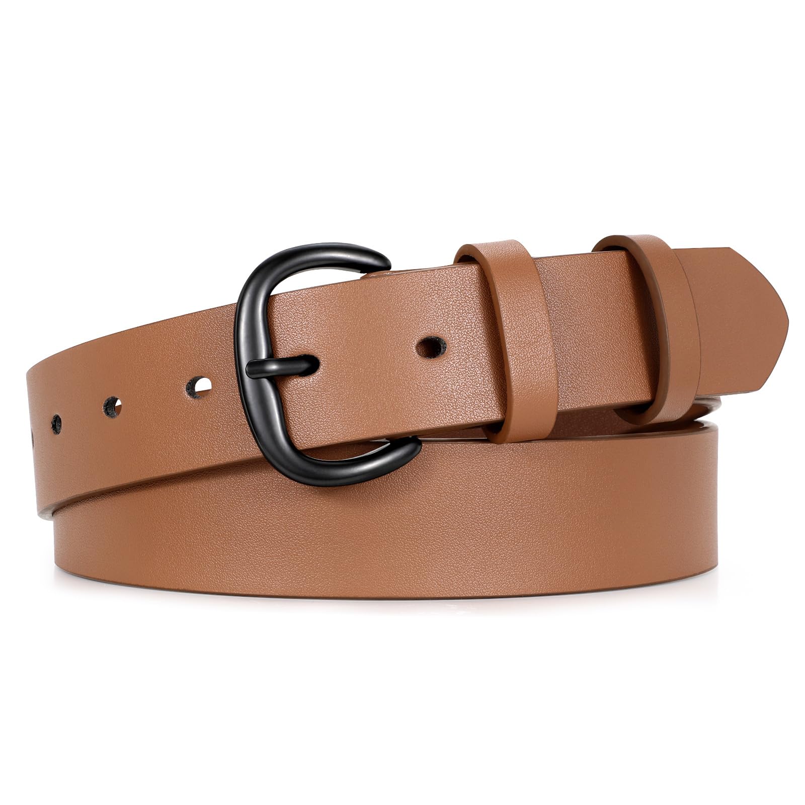 JASGOOD Women Leather Belt for Jeans Pants Gold Buckle Lady Casual Dress Waist Belt - JASGOOD OFFICIAL