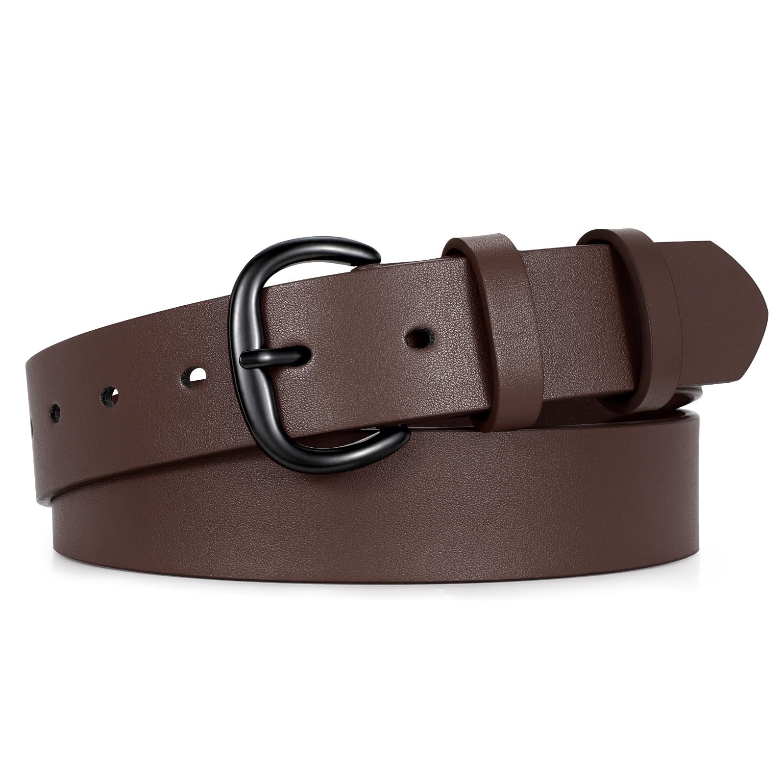 JASGOOD Women Leather Belt for Jeans Pants Gold Buckle Lady Casual Dress Waist Belt - JASGOOD OFFICIAL