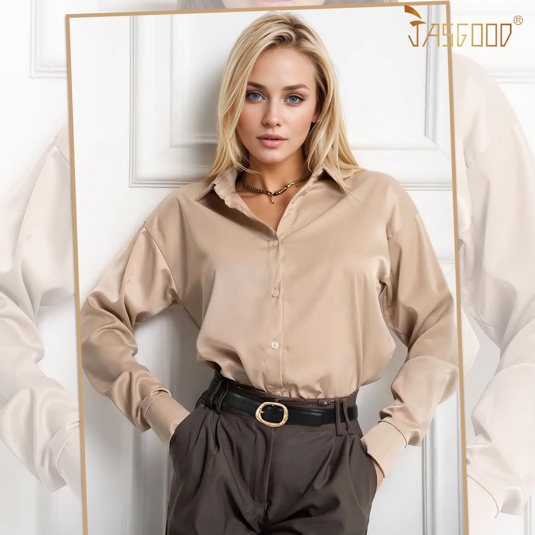 JASGOOD 3 Pack Women Belts for Jeans Pants Ladies Leather Waist Belt Casual Fashion Trend Belt for Women with Gold Buckle - JASGOOD OFFICIAL