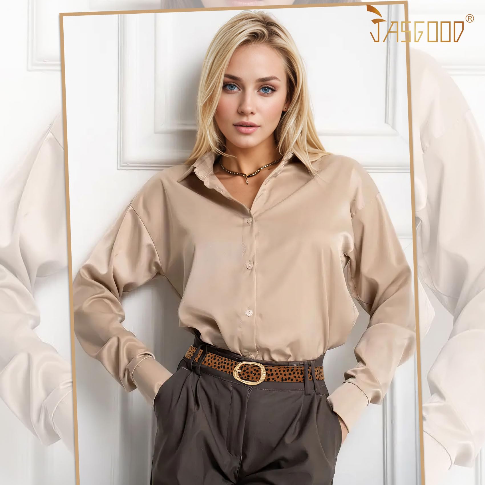 JASGOOD 3 Pack Women Belts for Jeans Pants Ladies Leather Waist Belt Casual Fashion Trend Belt for Women with Gold Buckle - JASGOOD OFFICIAL