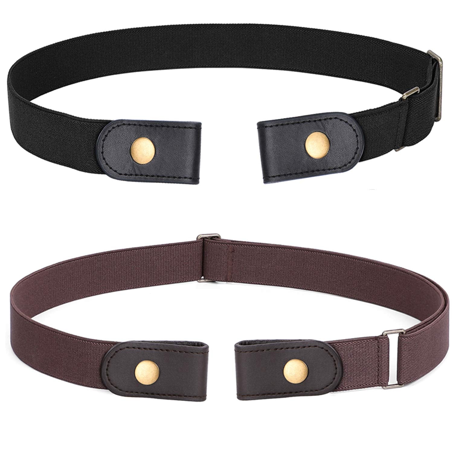 WERFORU No Buckle Stretch Belt for Women and Men Elastic Waist Belt up to 72 Inches for Jeans Pants - JASGOOD OFFICIAL