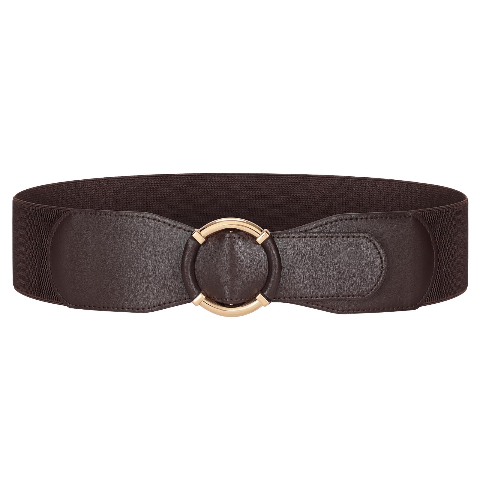 JASGOOD Women Wide Waist Belt Stretchy Elastic Vintage Belts for Dress Ladies Belt with Circle Buckle - JASGOOD OFFICIAL