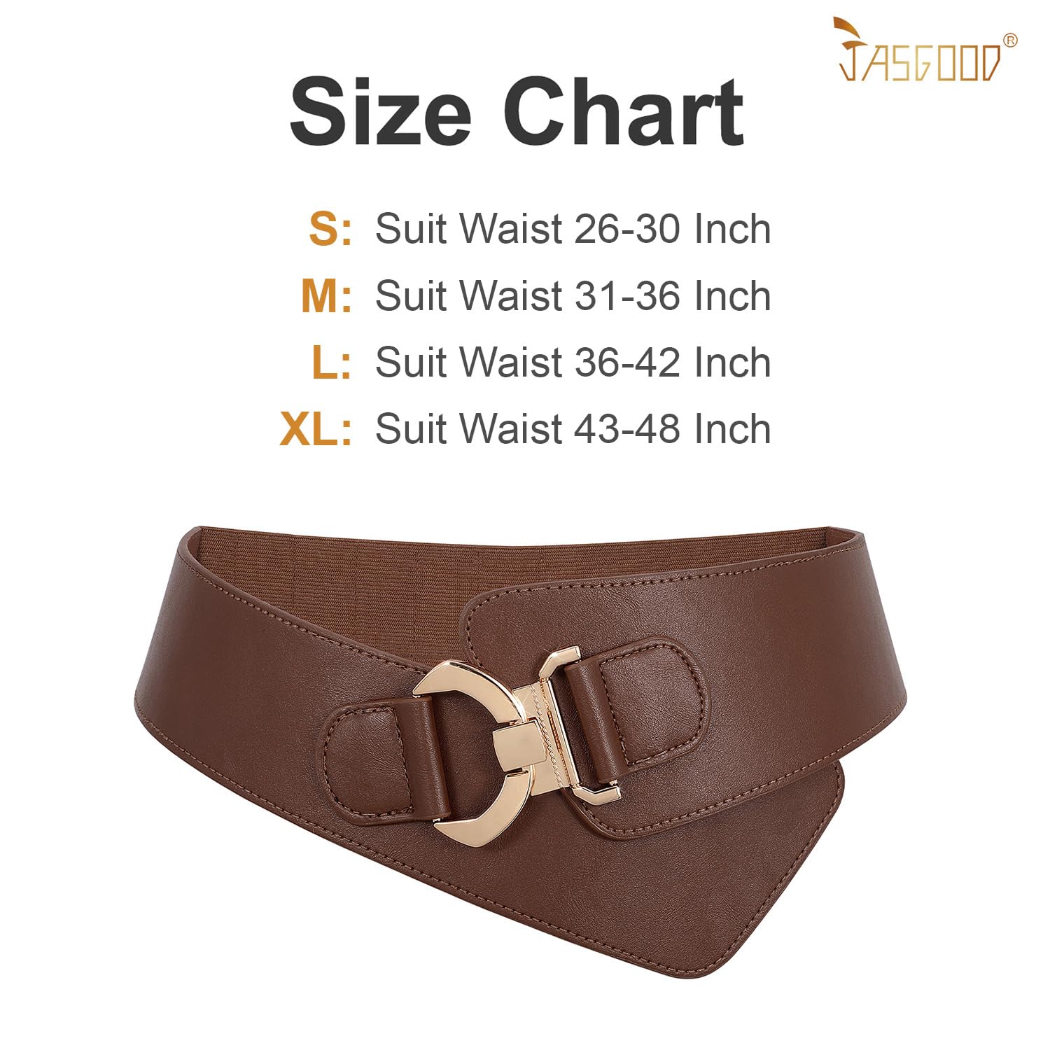 JASGOOD Wide Elastic Stretch Waist Belt Women's Adjustable Fashion Dress Belt - JASGOOD OFFICIAL