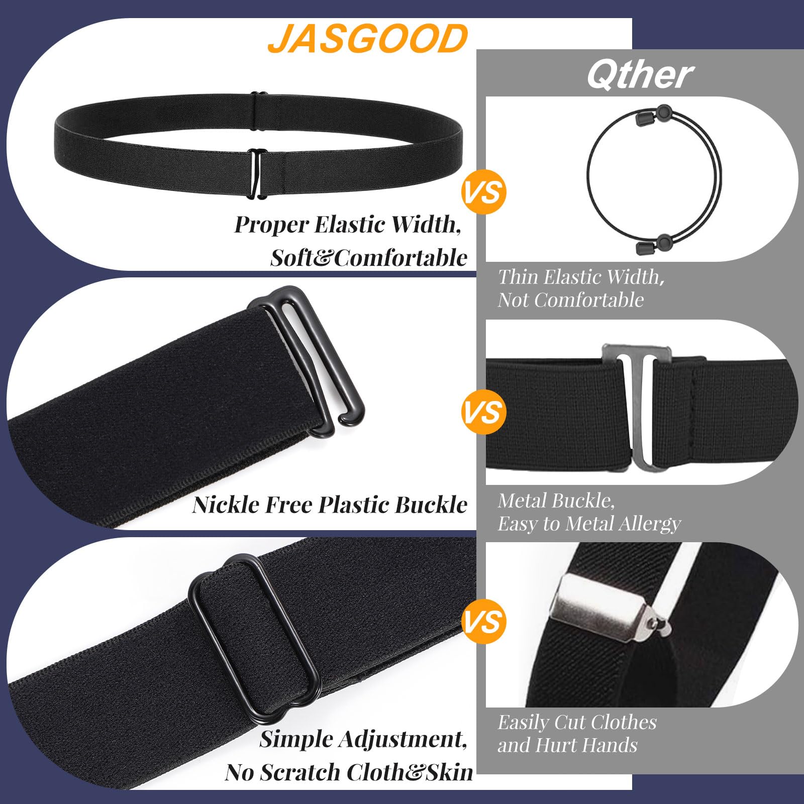 JASGOOD Crop Top Tuck Waist Band Adjustable Band Tucking Sweaters Shirts Elastic Stretch Belts for Women Change Style of Tops - JASGOOD OFFICIAL