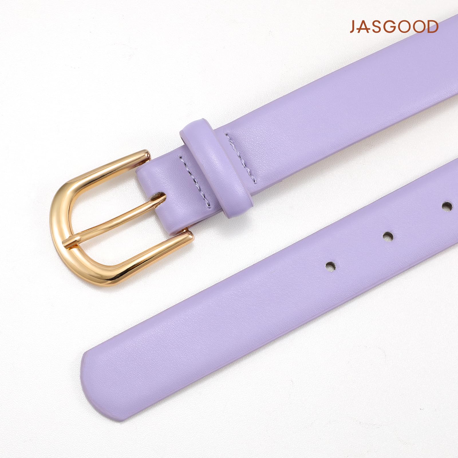 JASGOOD Leather Belt Women Belts for Jean Pants with Gold Buckle Fashion Ladies Waist Belt - JASGOOD OFFICIAL