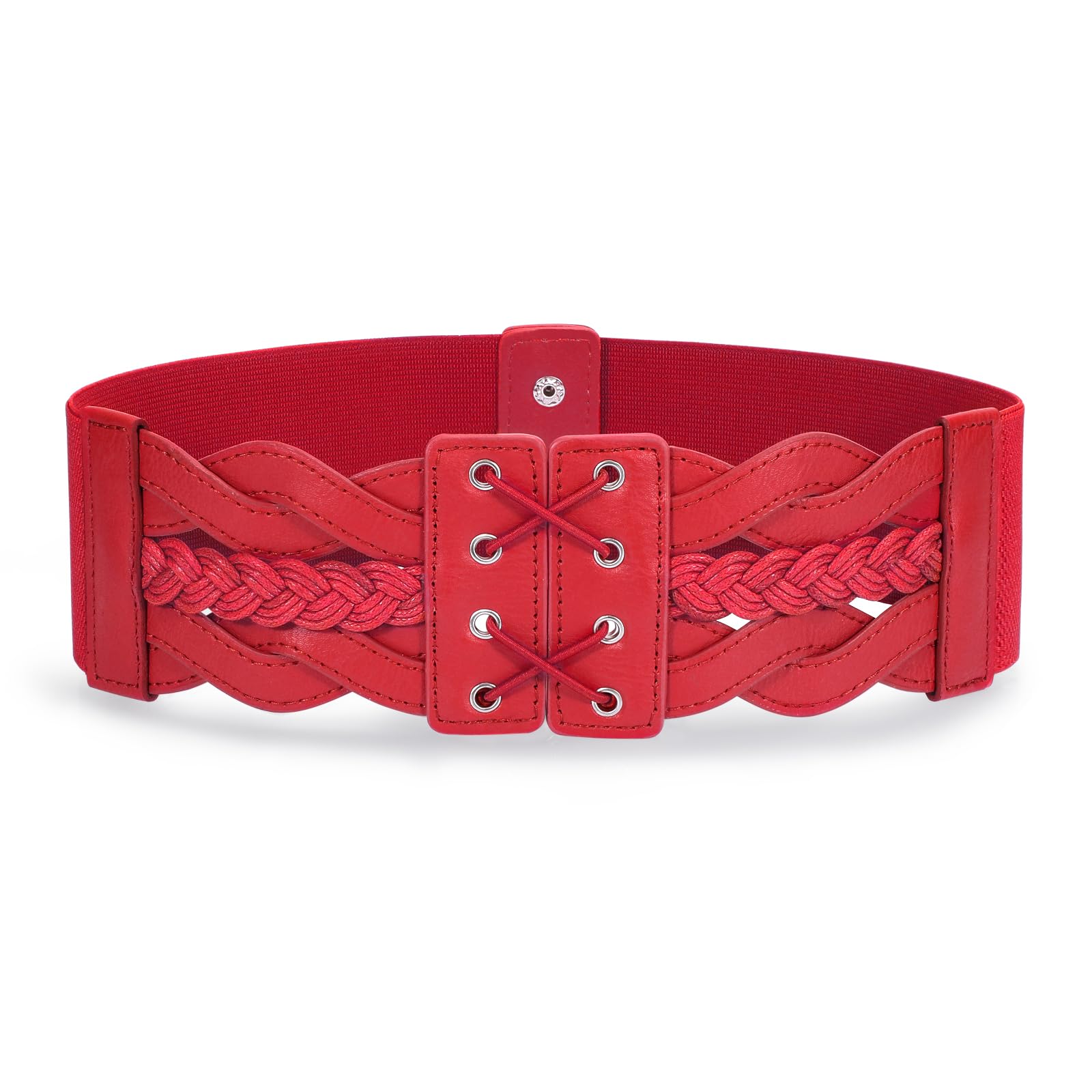 JASGOOD Women Elastic Wide Vintage Stretchy Belt for Dresses Retro Fashion Waist Belt - JASGOOD OFFICIAL