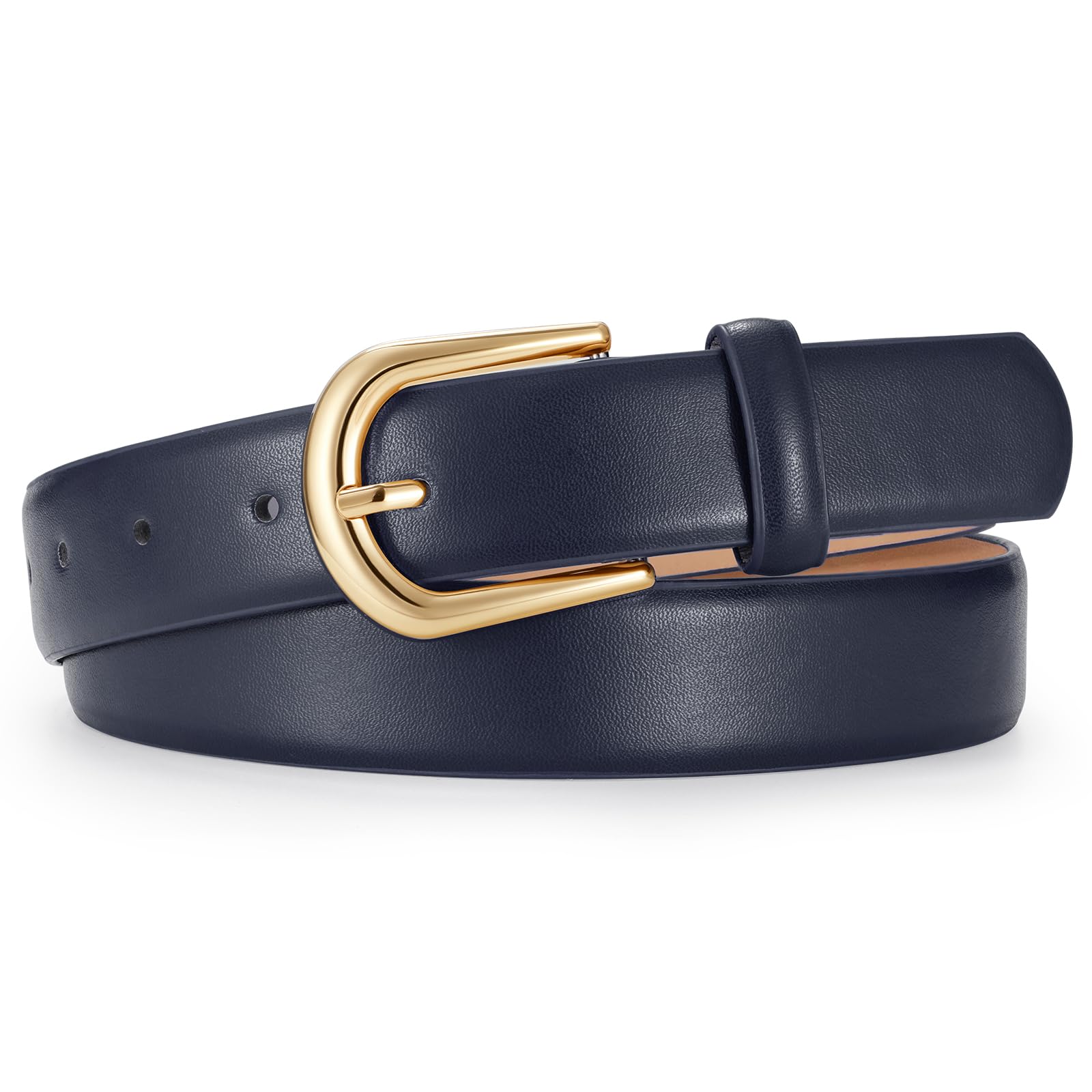 JASGOOD Leather Belt Women Belts for Jean Pants with Gold Buckle Fashion Ladies Waist Belt - JASGOOD OFFICIAL
