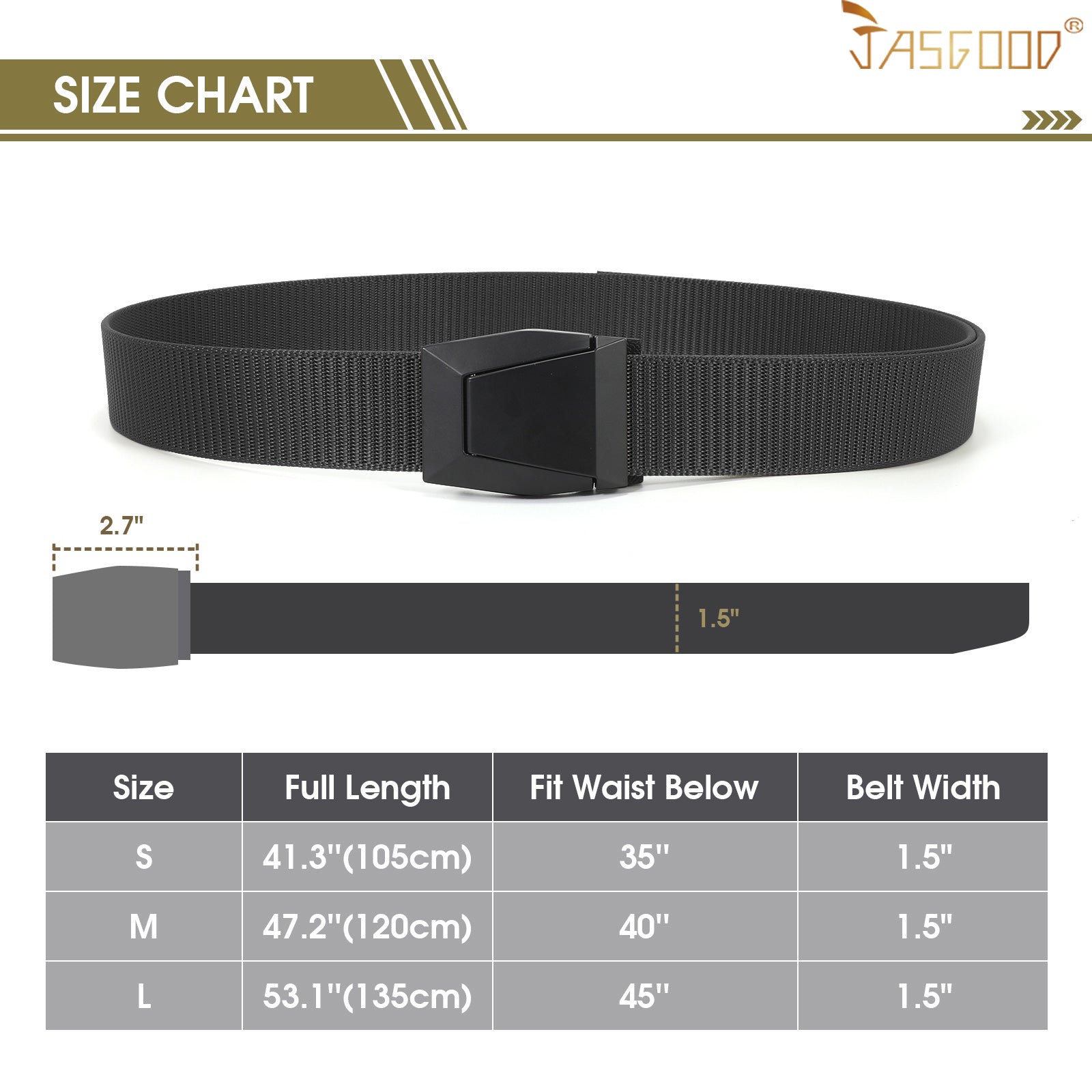Nylon Military Tactical Belt Webbing Canvas Outdoor Web Belt - JASGOOD OFFICIAL