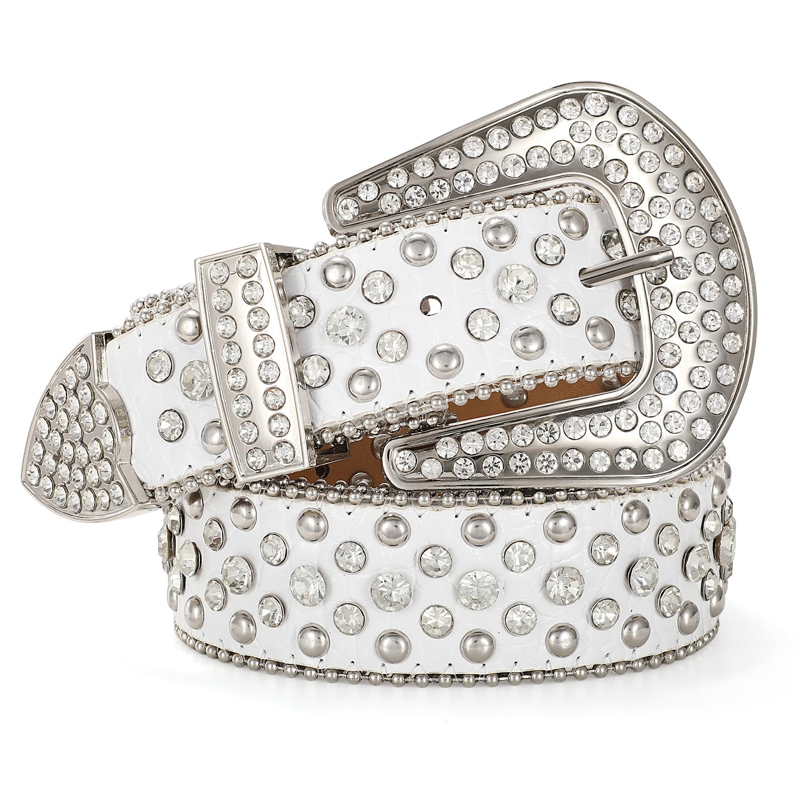 JASGOOD Western Rhinestone Belt for Women and Men Ladies Western Cowgirl Cowboy Bling Belt for Jeans Pants Dress - JASGOOD OFFICIAL