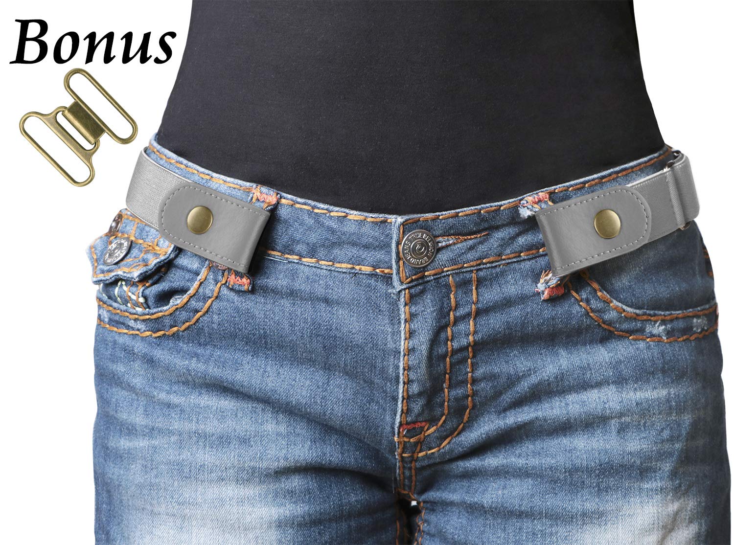 WERFORU No Buckle Stretch Belt for Women and Men Elastic Waist Belt up to 72 Inches for Jeans Pants - JASGOOD OFFICIAL