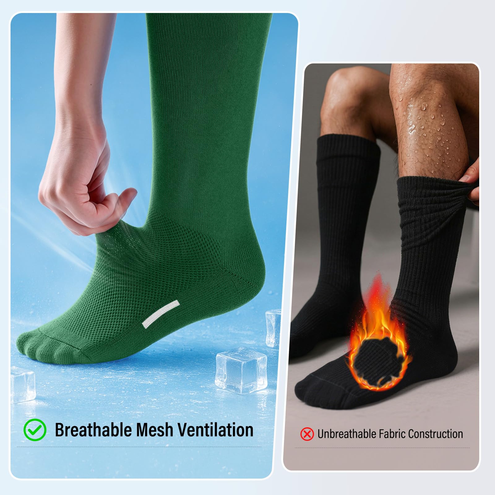 JASGOOD Baseball Softball Socks and Belt Combo Set Breathable Soccer Football Socks for Adult and Youth