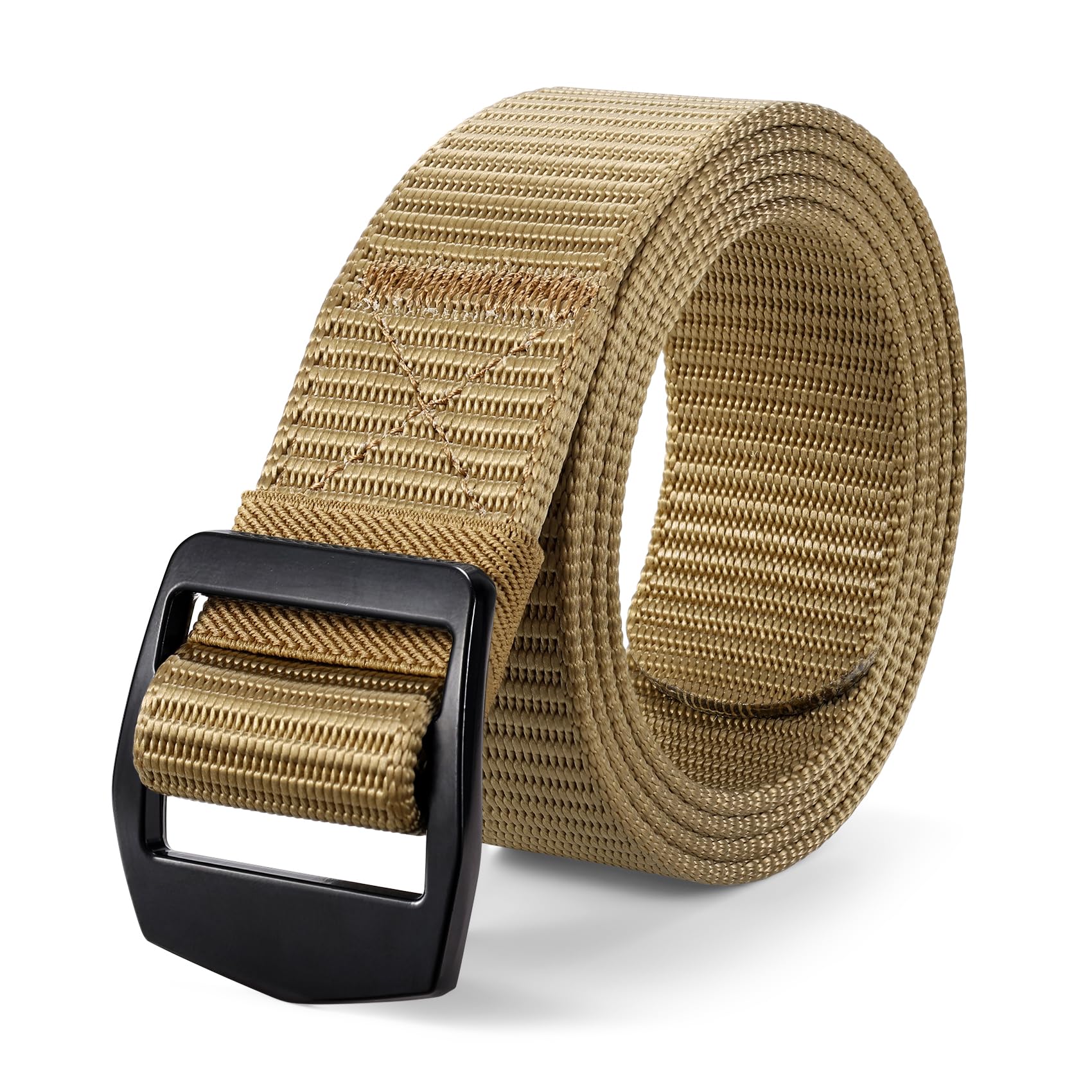 JASGOOD Tactical Heavy Duty Reinforced Nylon Belt for Men Adjustable Military Webbing Belt Strap with Metal Buckle