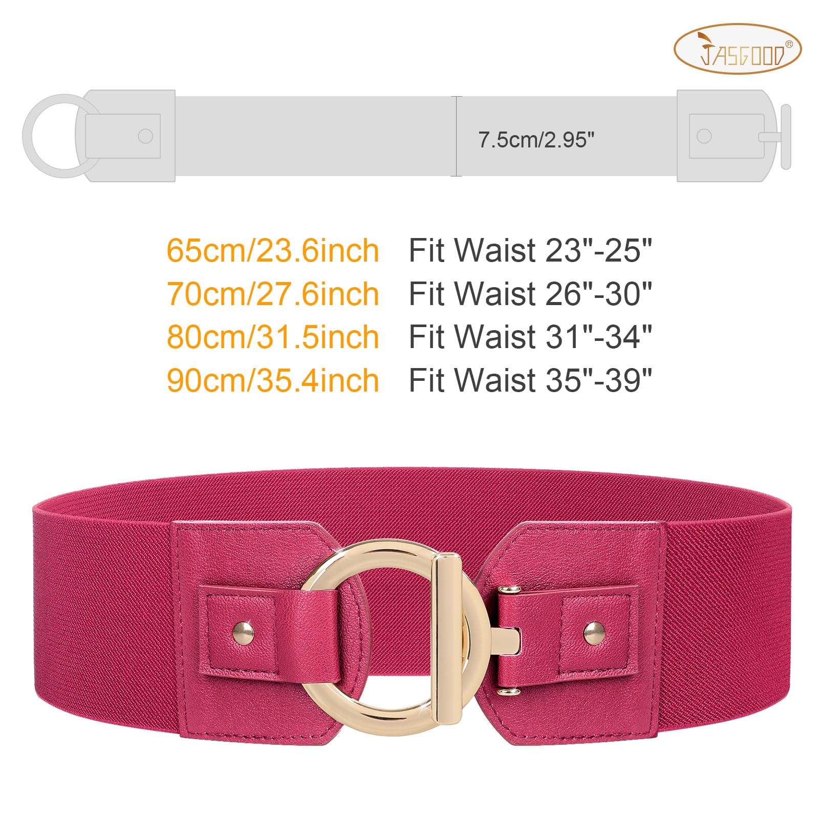 JASGOOD Women Wide Elastic Waist Belt Fashion Stretchy Dress Belt - JASGOOD OFFICIAL