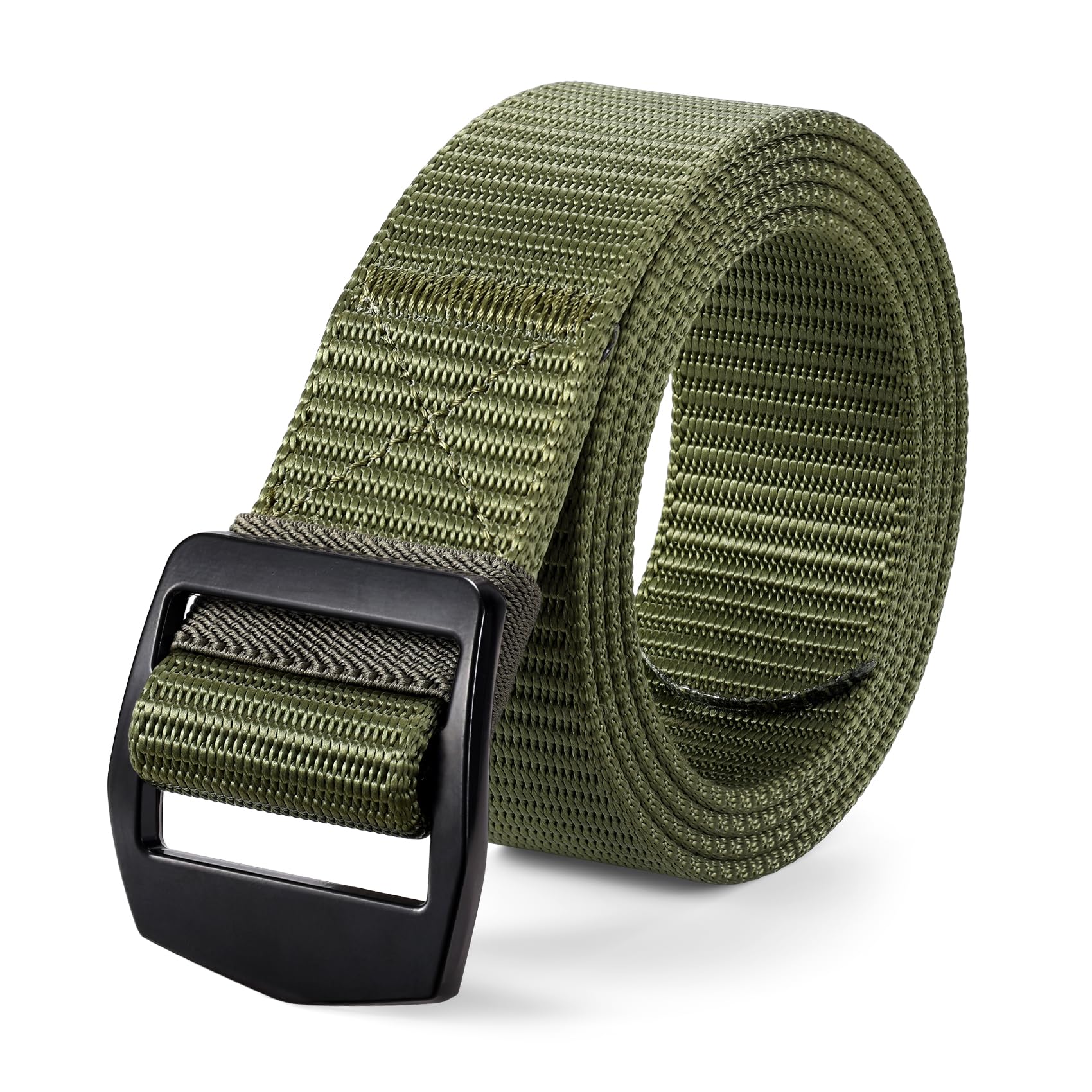 JASGOOD Tactical Heavy Duty Reinforced Nylon Belt for Men Adjustable Military Webbing Belt Strap with Metal Buckle