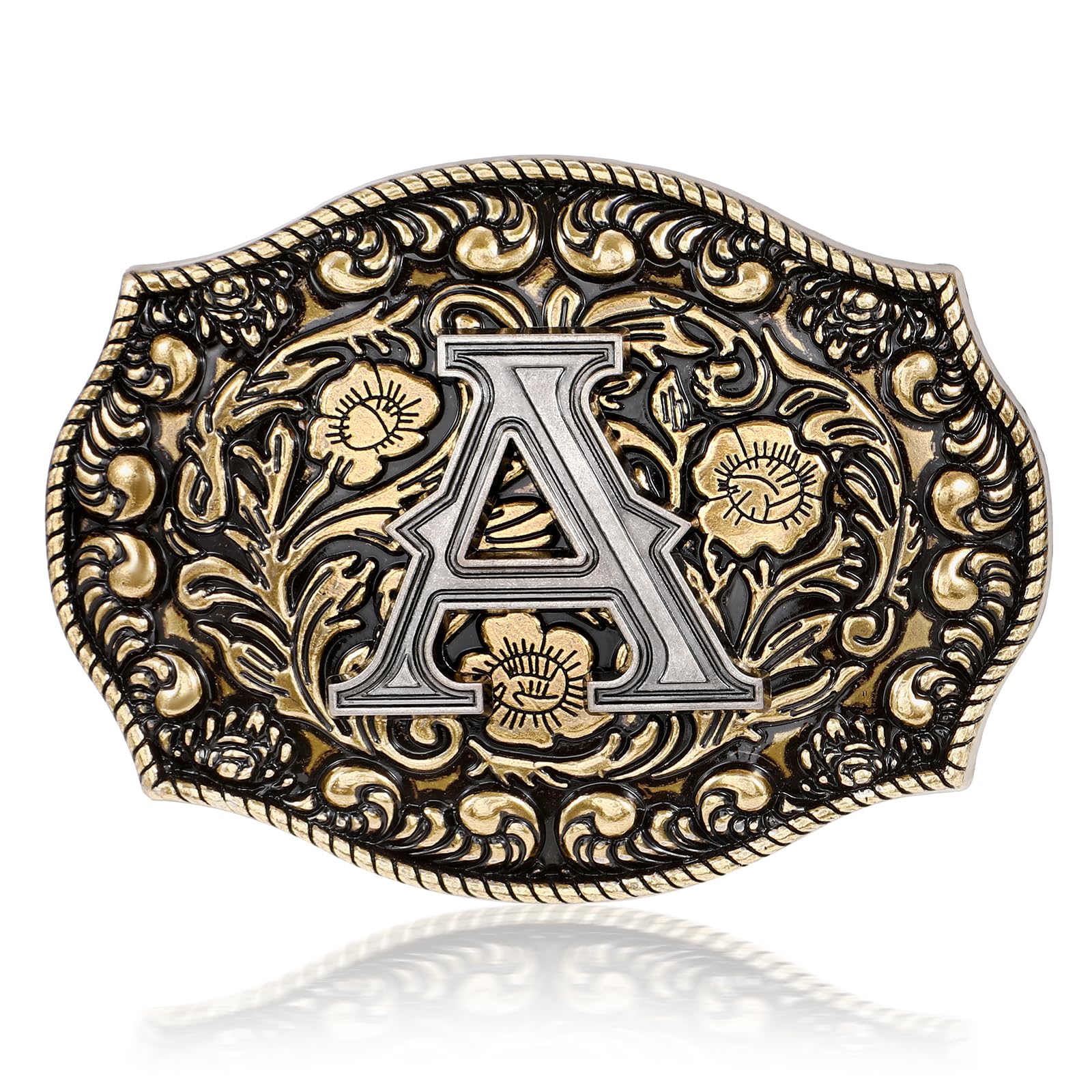 Western Belt Buckles Initial Letters | Fits 1.5" Belt Strap