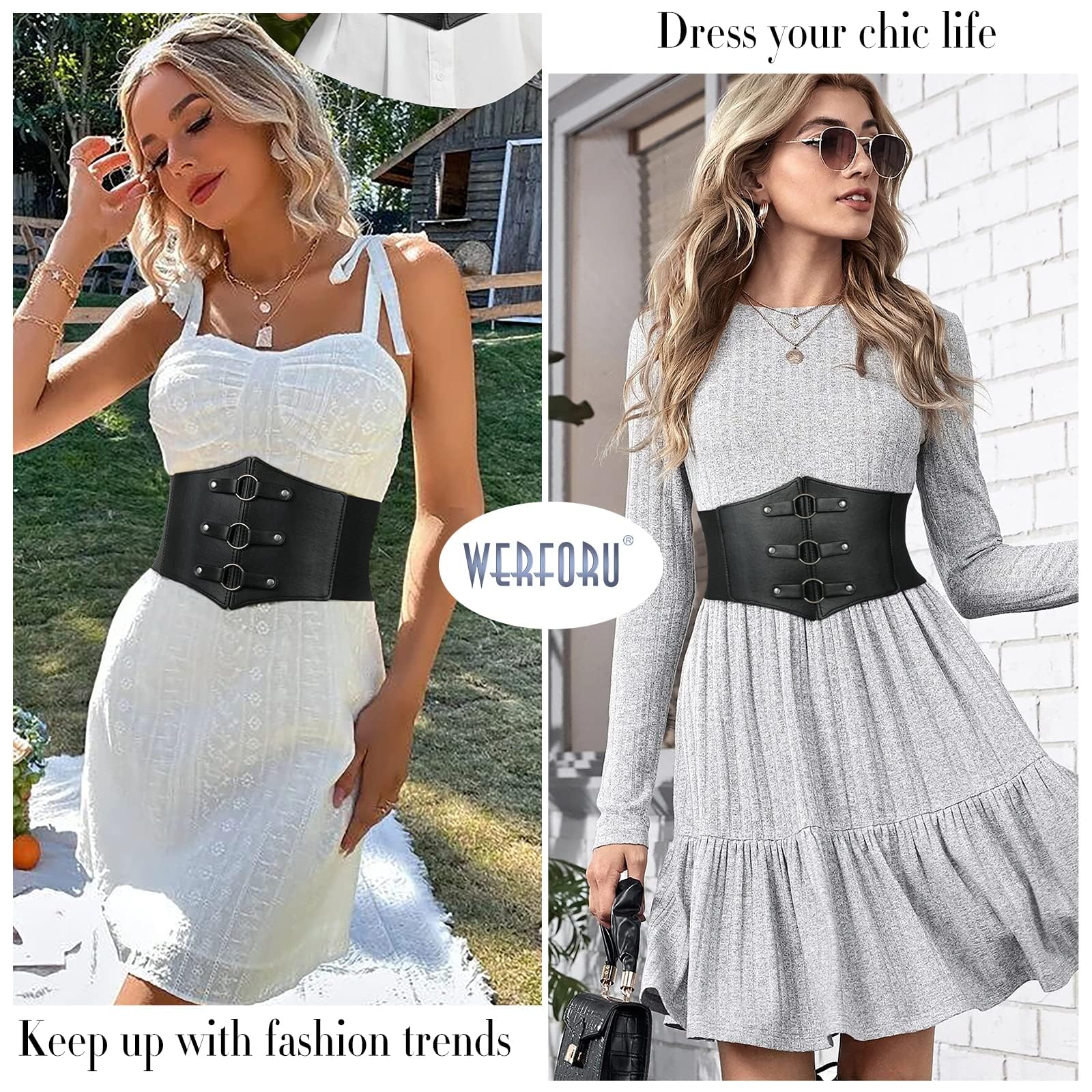 Wide Waspie Elastic Corset Belt