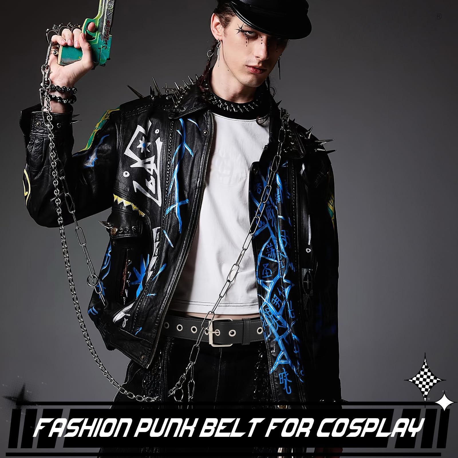 Y2K Goth Bullet Design Belt