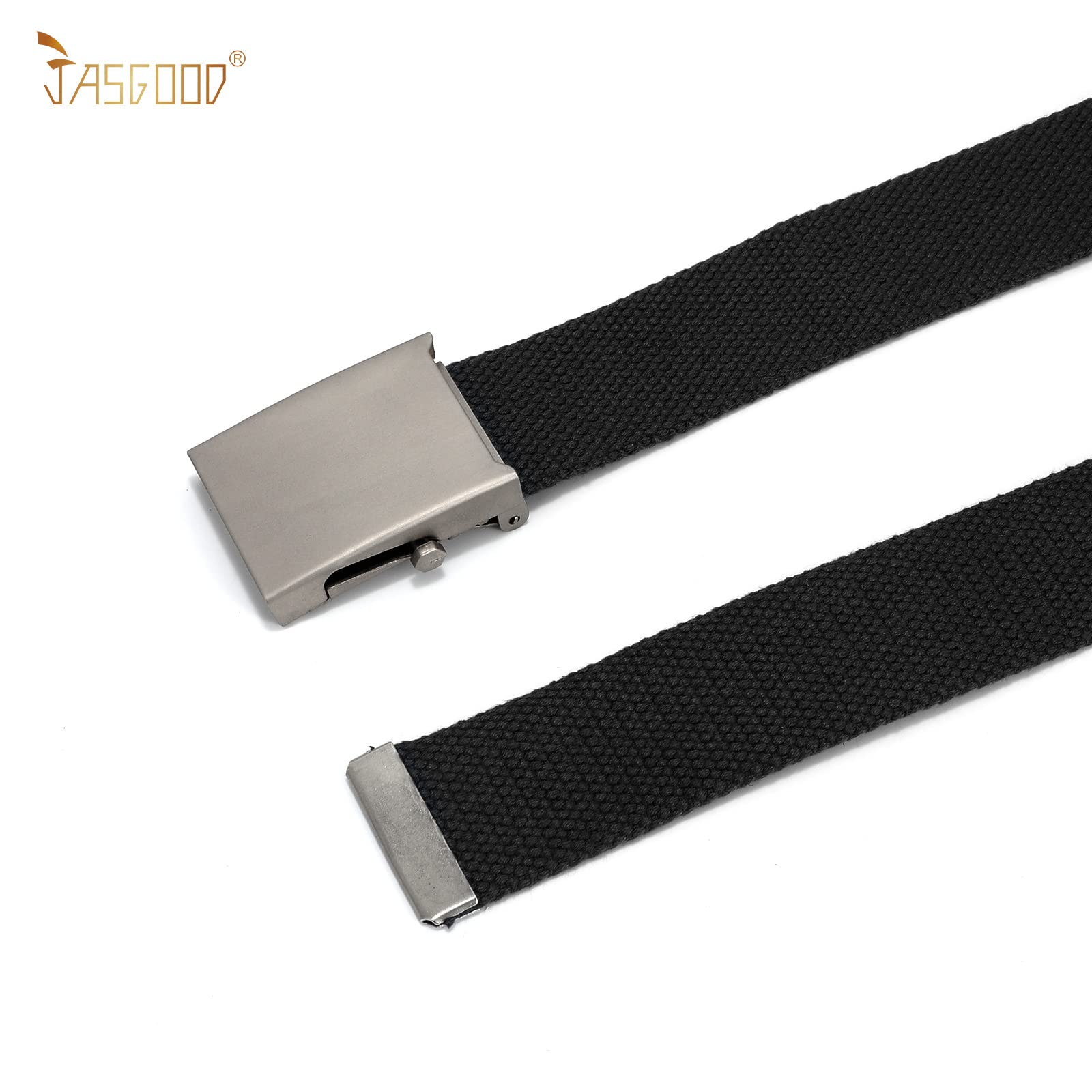 2 Pack Canvas Web Belt with Metal Buckle