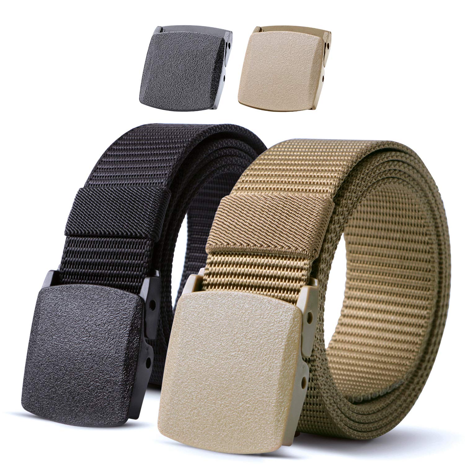 2-Pack Nylon Web Belt for Outdoor