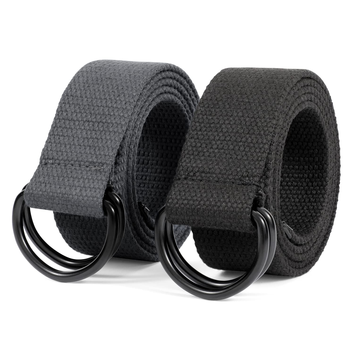 Double D-ring Design Canvas Belt For Men Women
