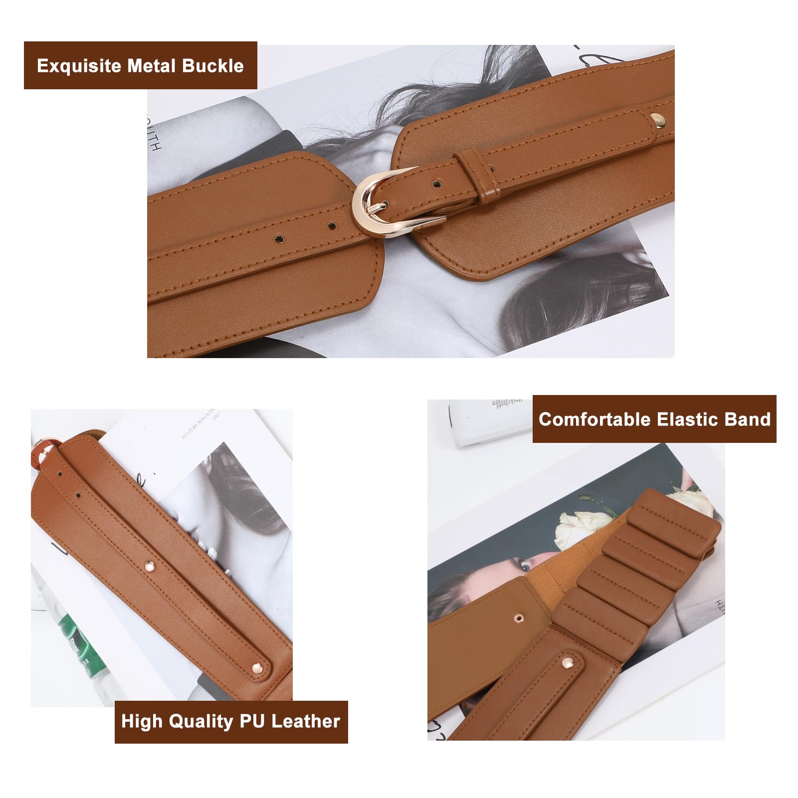 Gold Buckle Stretchy Outfit Belt - JASGOOD OFFICIAL