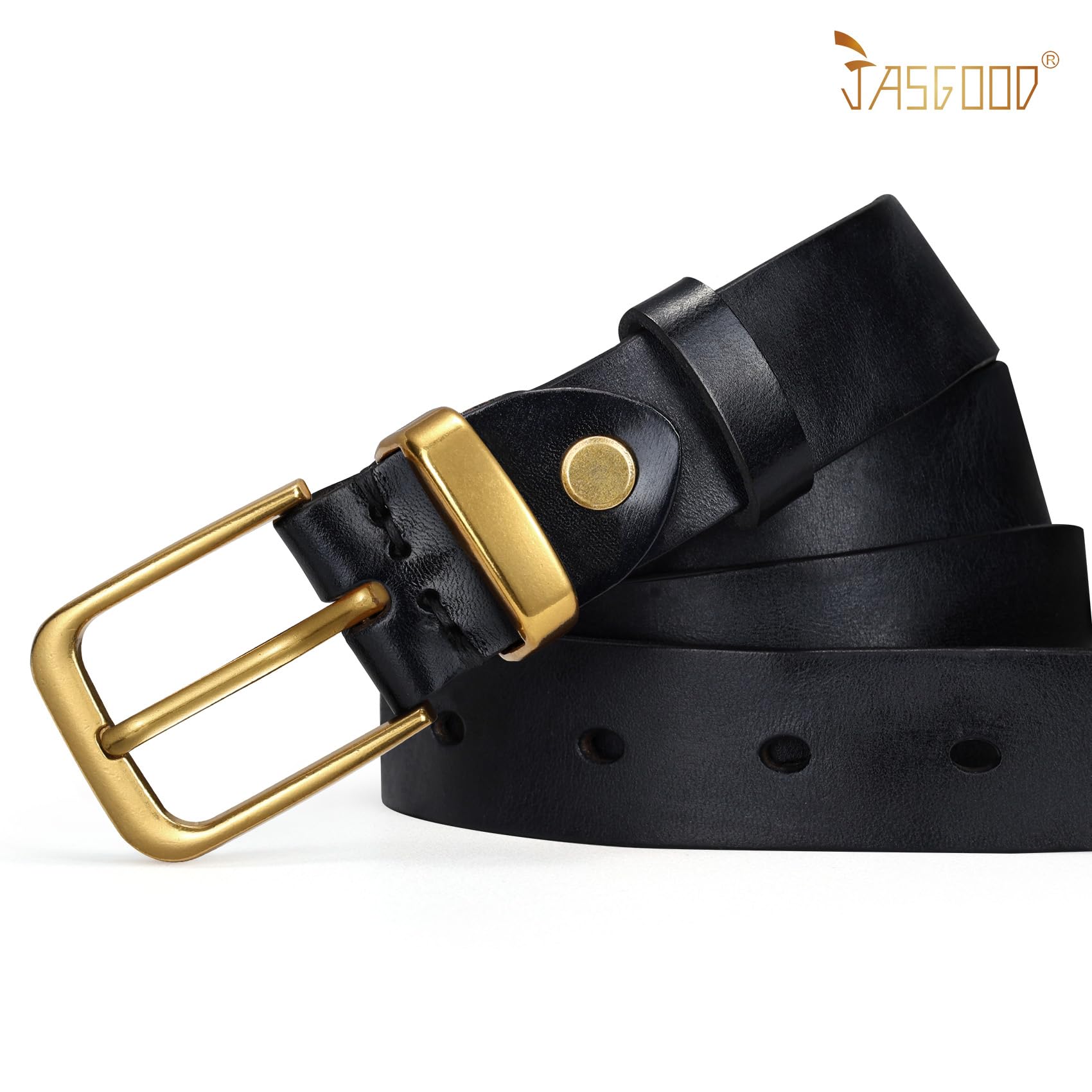 Vintage Metal Buckle Genuine Leather Belt