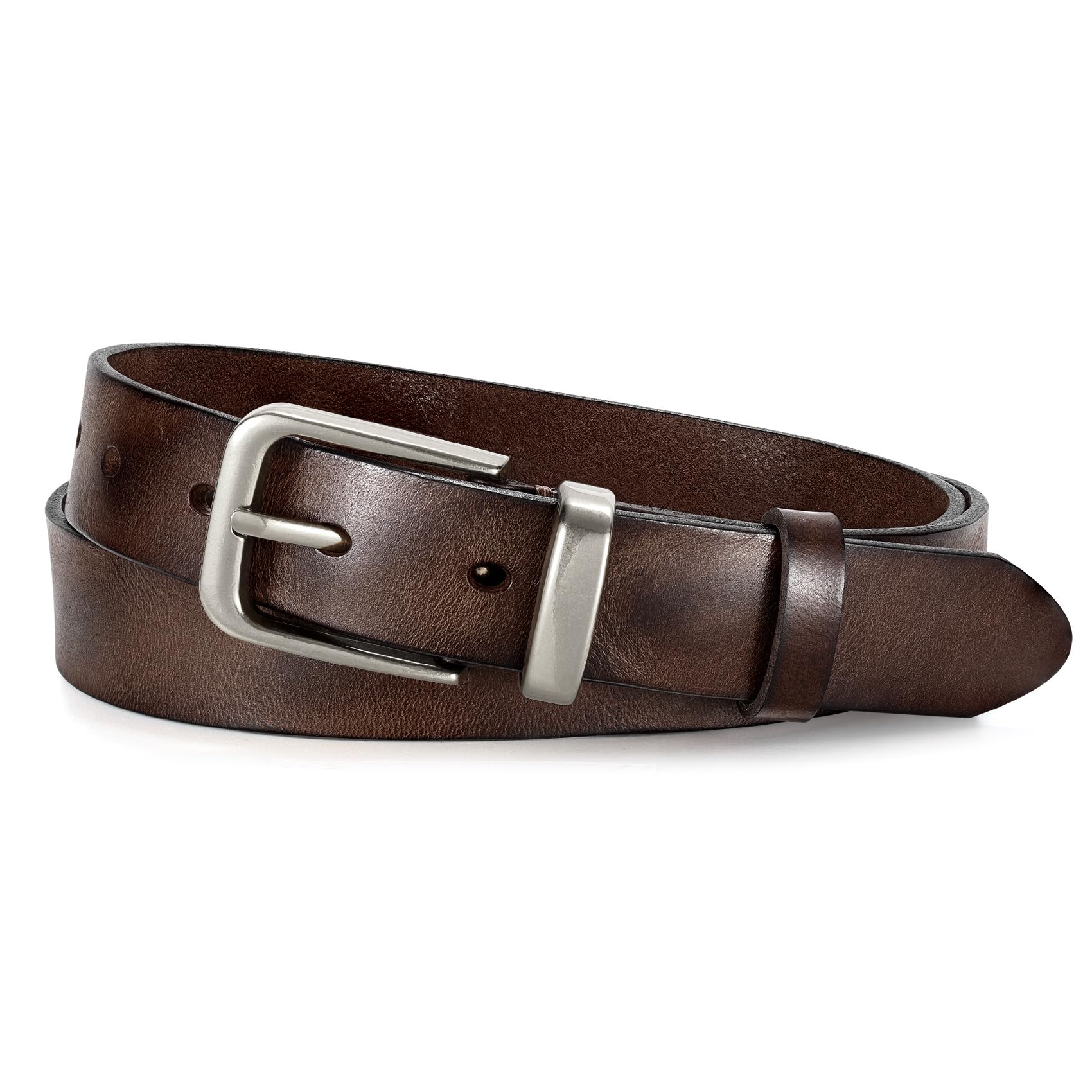 Vintage Metal Buckle Genuine Leather Belt