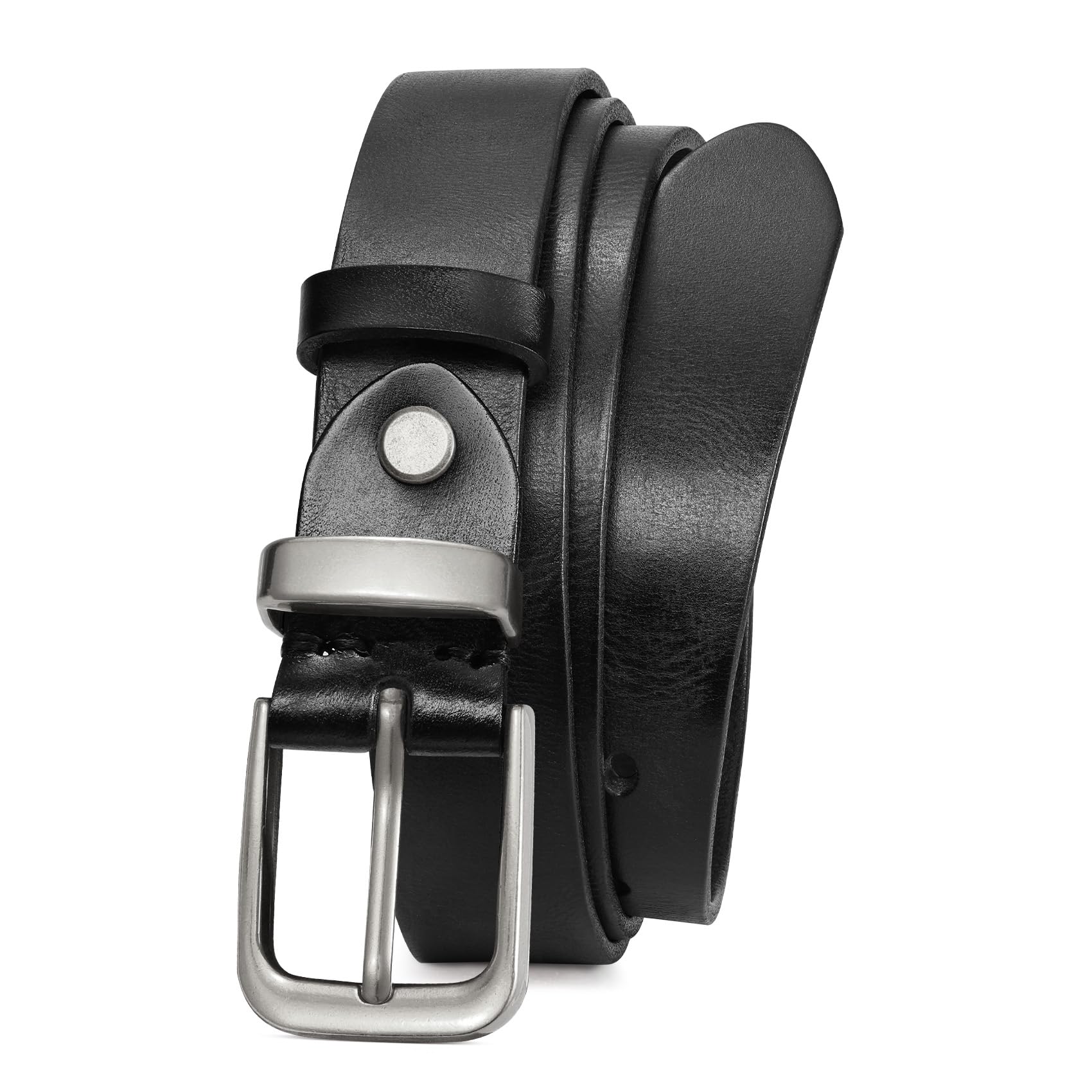 Vintage Metal Buckle Genuine Leather Belt