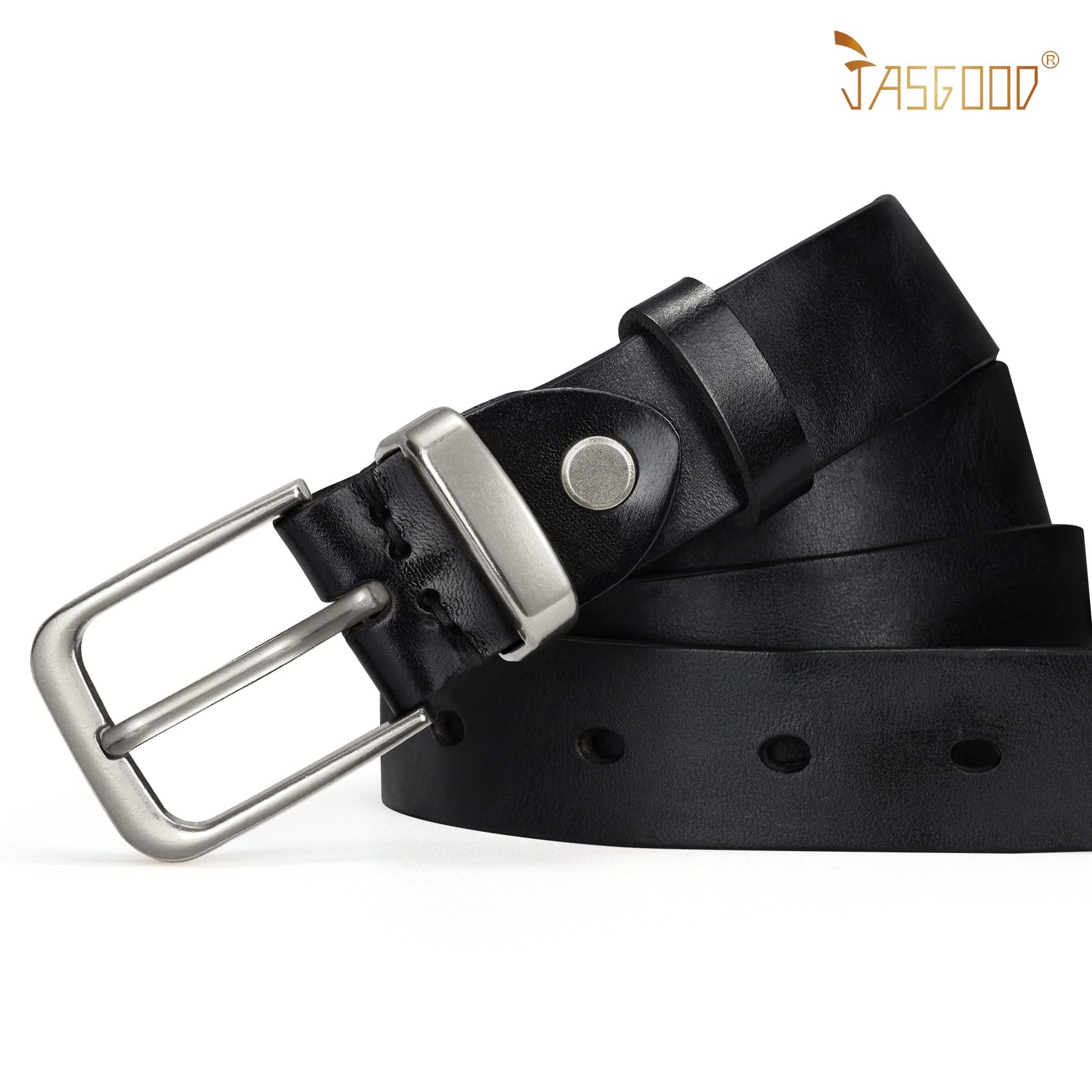 Vintage Metal Buckle Genuine Leather Belt