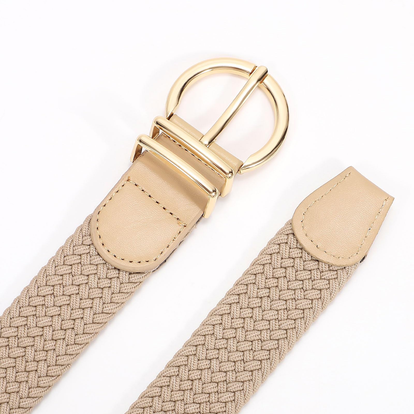 Women Men Woven Elastic Stretch Braided Waist Belt