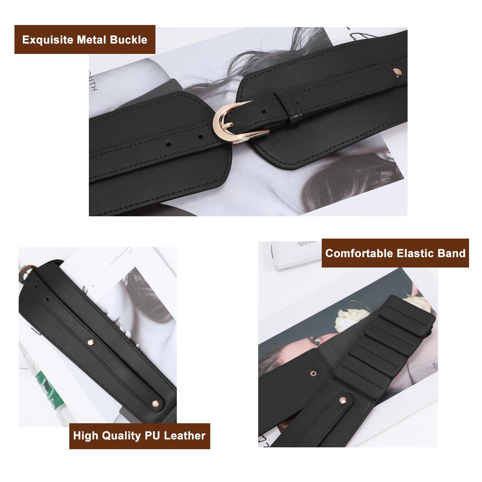 Gold Buckle Stretchy Outfit Belt - JASGOOD OFFICIAL