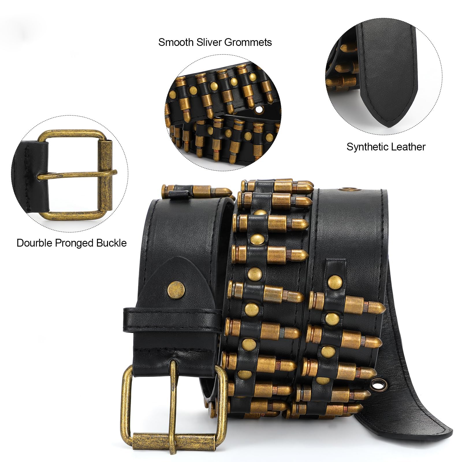 Y2K Goth Bullet Design Belt