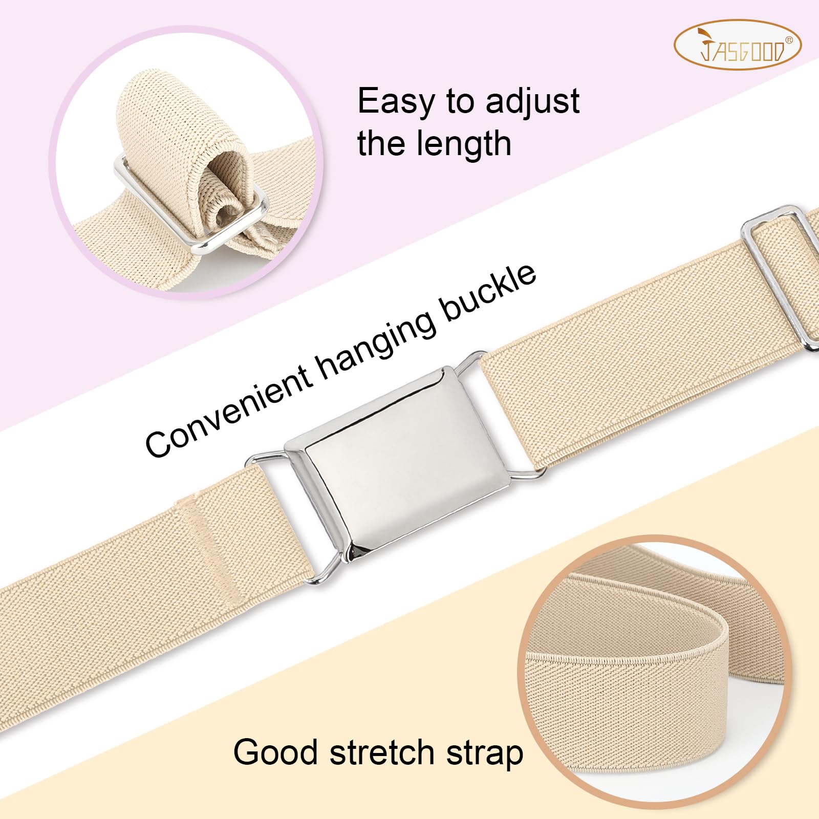 4-Pack Women Stretch Invisible Webbing Belt
