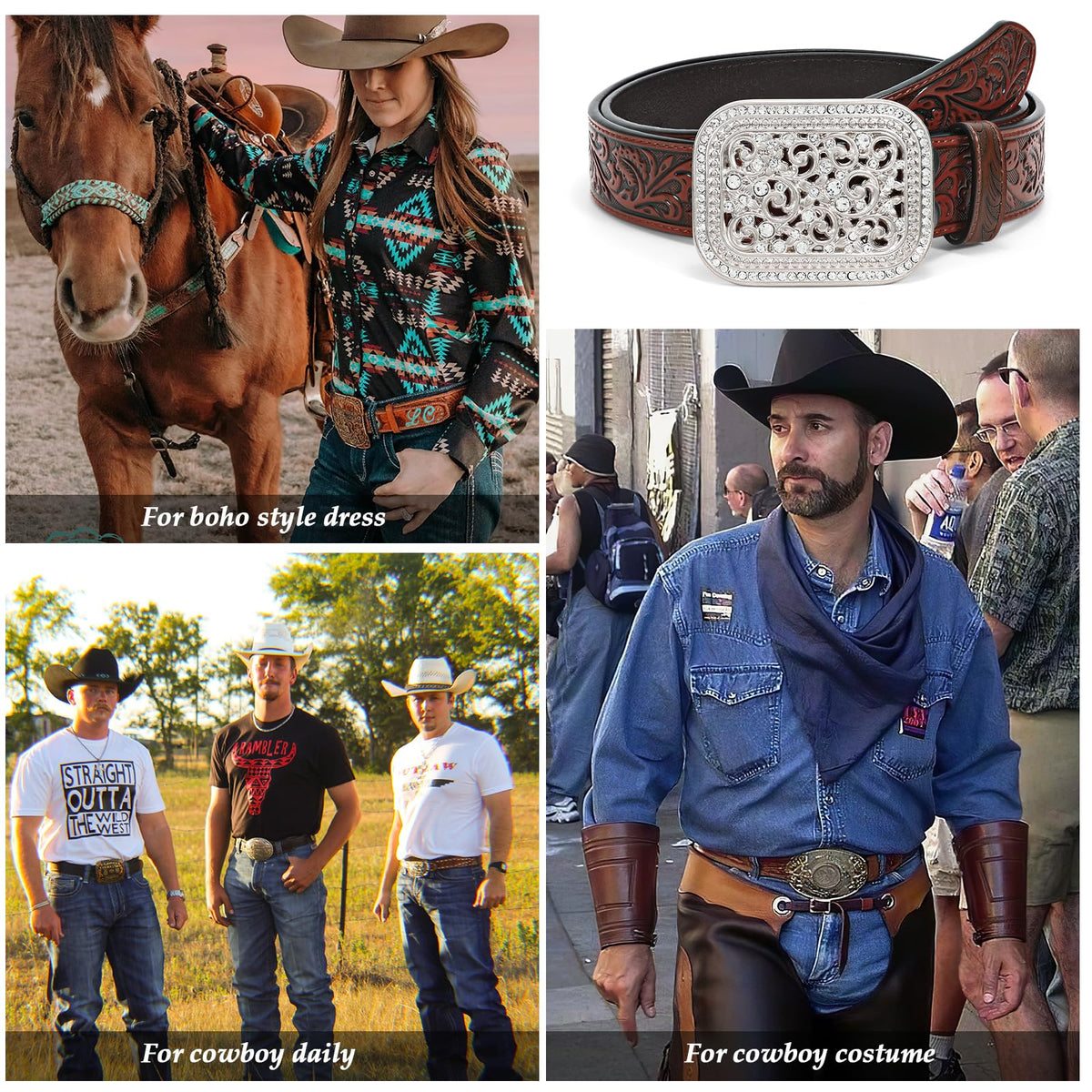 Unisex Western Belt Vintage Country Belts