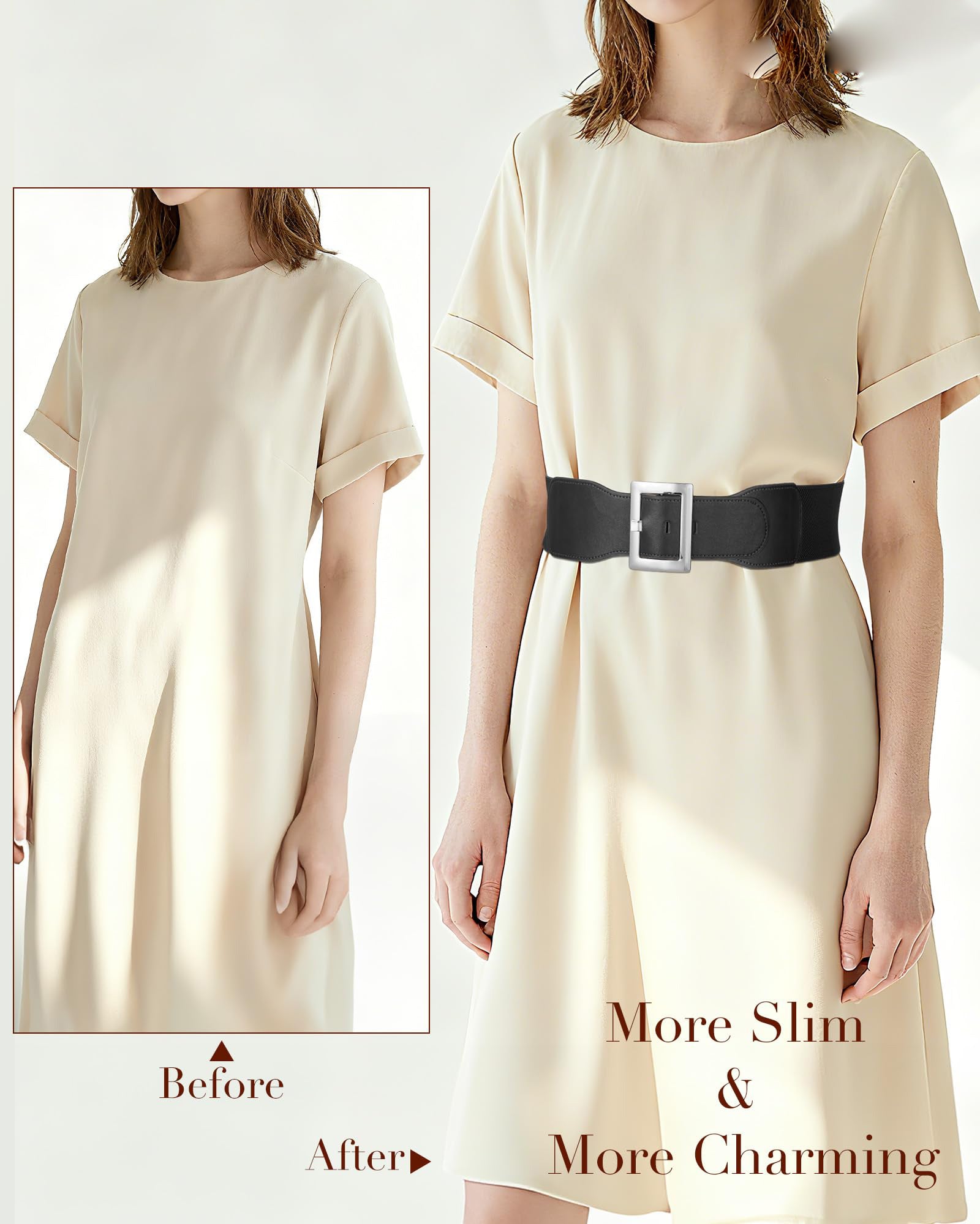 Stretchy Elastic Vintage Wide Belt - JASGOOD OFFICIAL