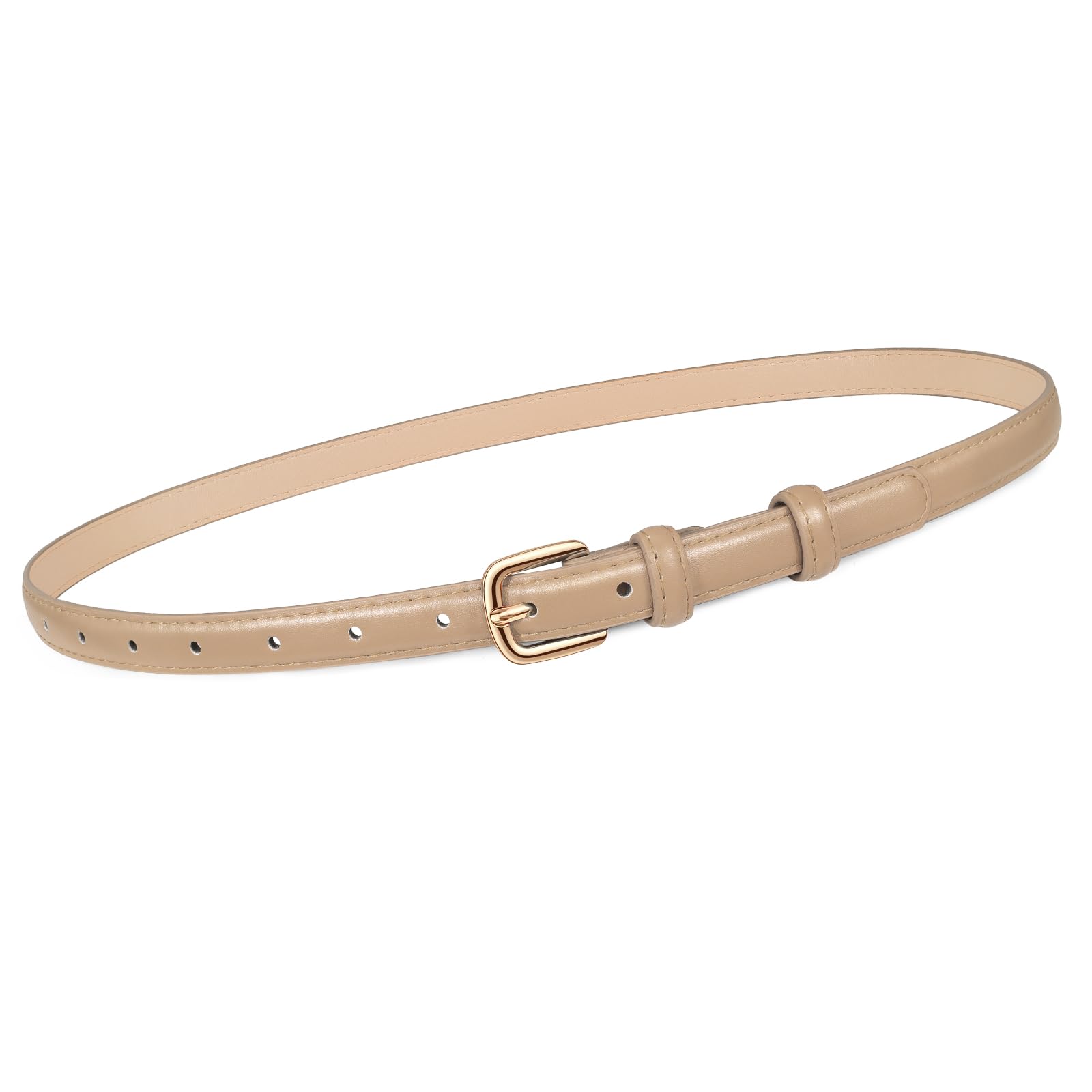 21 Colors Ladies Belt with Gold Buckle