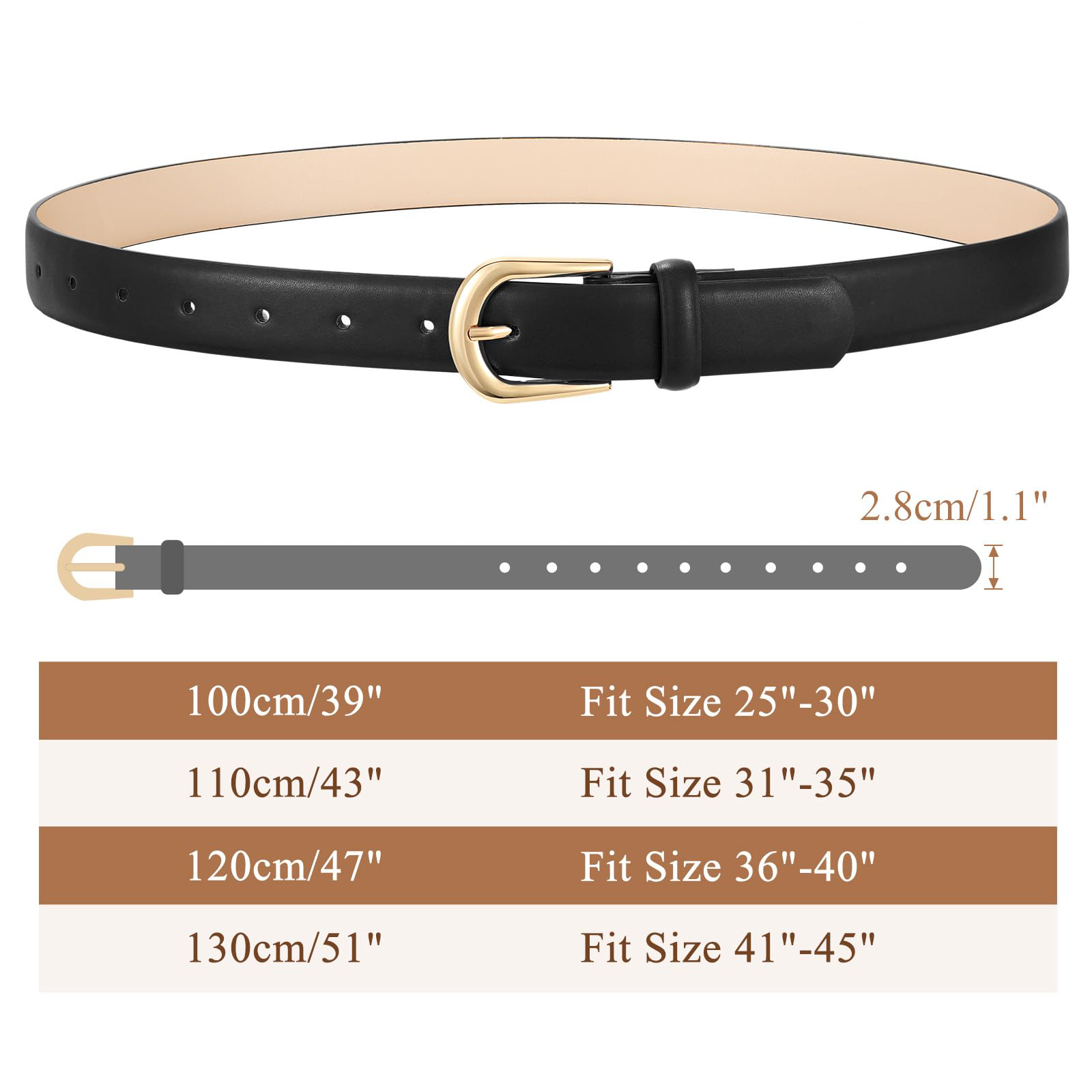 Classic Ladies Waist Belt