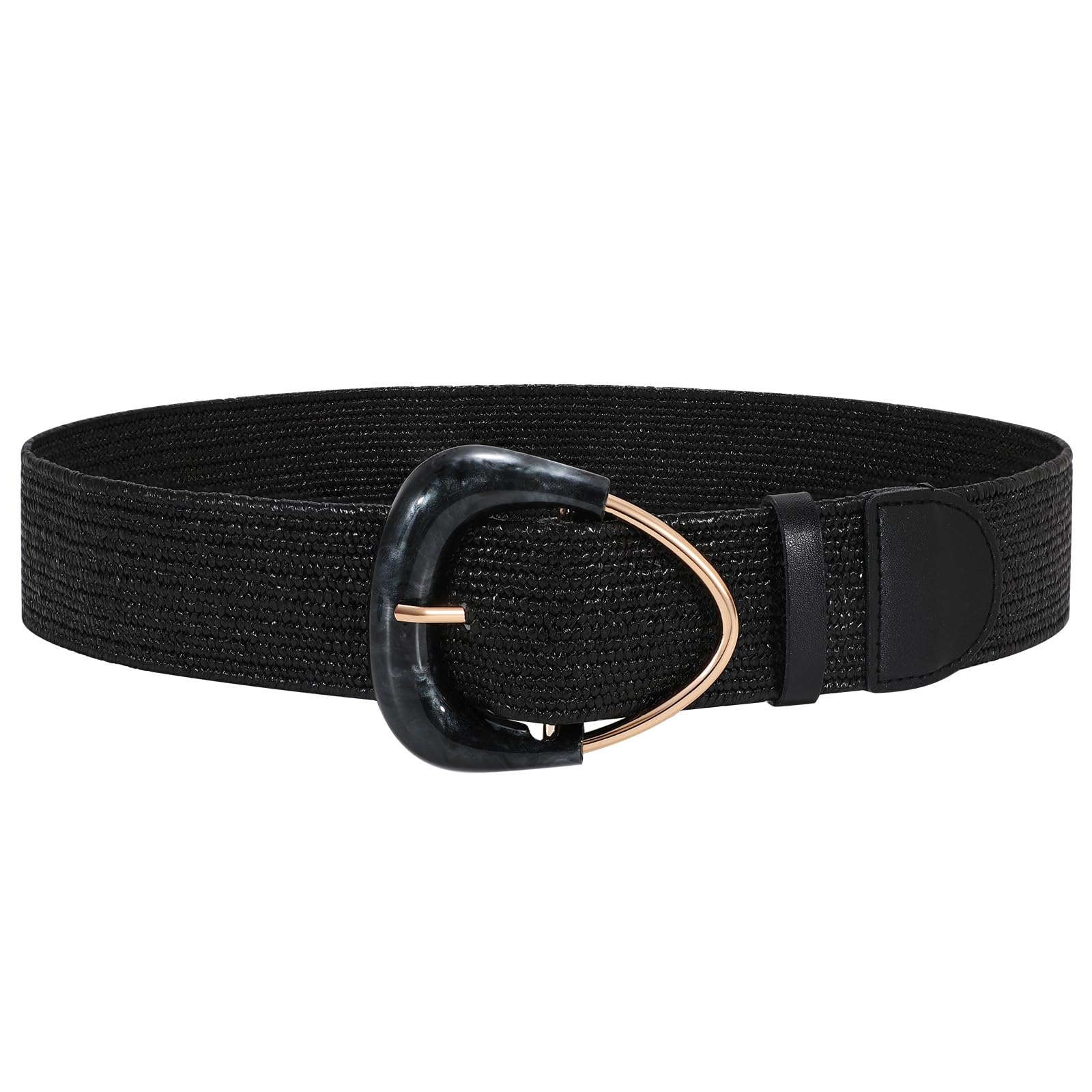 JASGOOD Straw Woven Elastic Belt